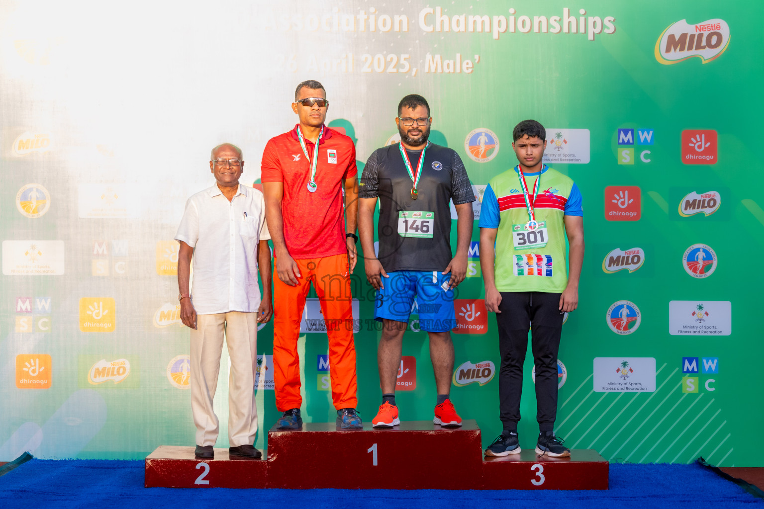 Day 1 of 12th Milo Association Championships was held in Ekuveni Track at Male', Maldives on Thursday, 24th April 2025. Photos: Nausham Waheed / images.mv