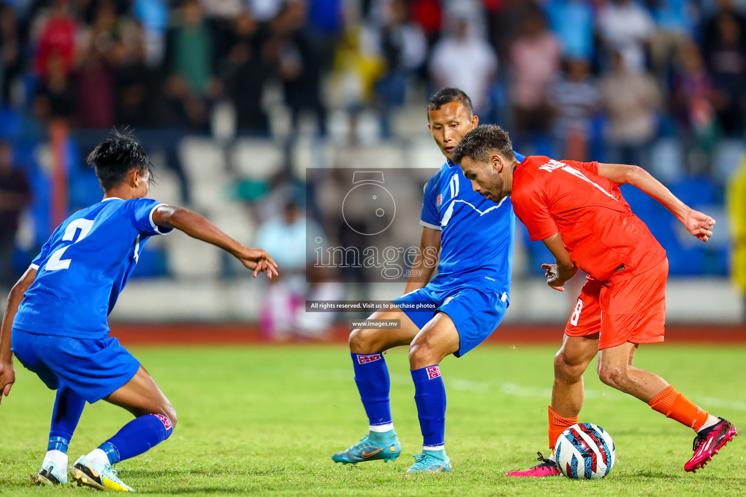 Nepal vs India in SAFF Championship 2023 held in Sree Kanteerava Stadium, Bengaluru, India, on Saturday, 24th June 2023. Photos: Hassan Simah / images.mv