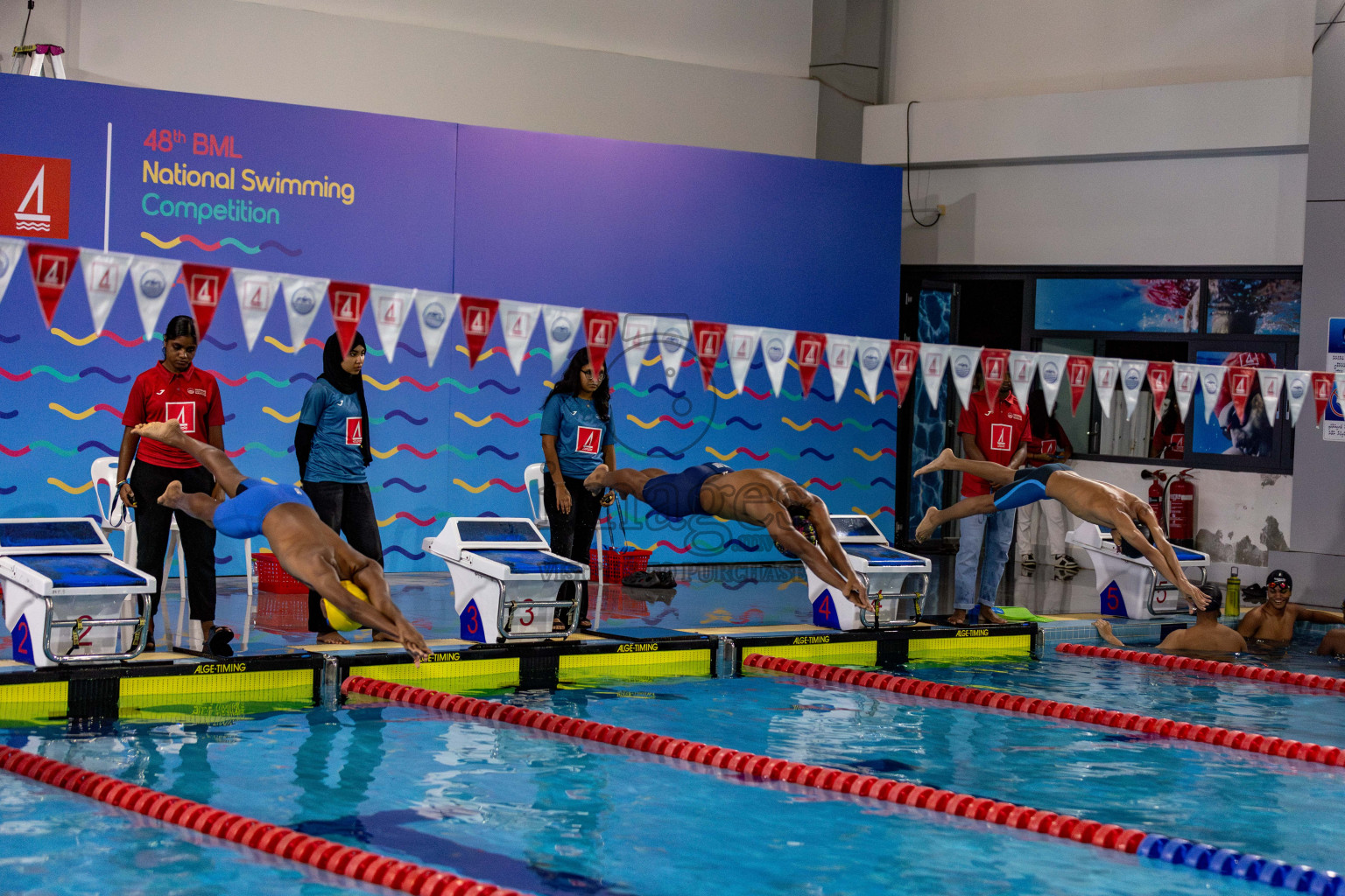 Day 2 of National Swimming Competition 2024 held in Hulhumale', Maldives on Saturday, 14th December 2024. Photos: Hassan Simah / images.mv