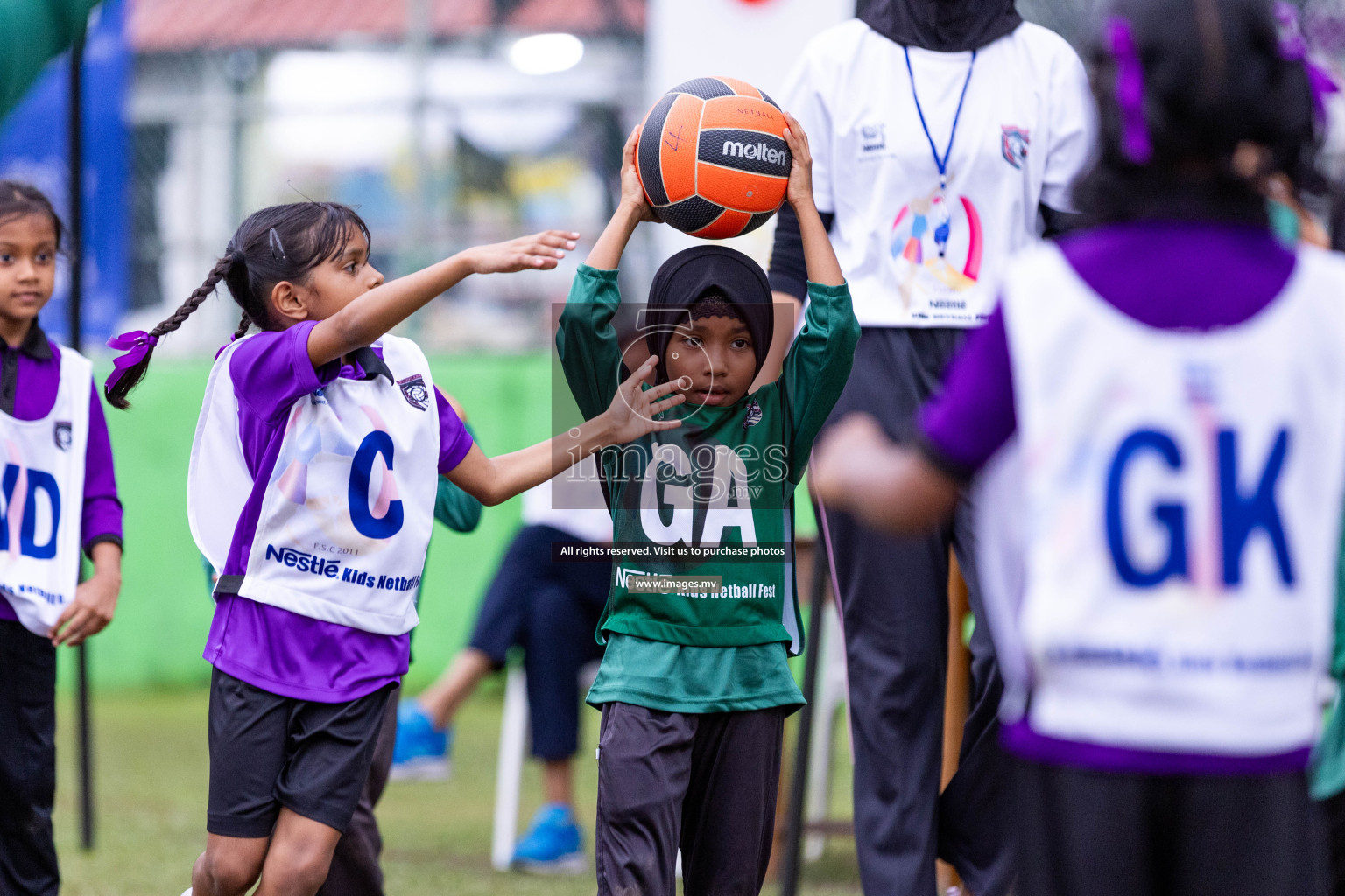 Day 2 of Nestle' Kids Netball Fiesta 2023 held in Henveyru Stadium, Male', Maldives on Thursday, 1st December 2023. Photos by Nausham Waheed / Images.mv