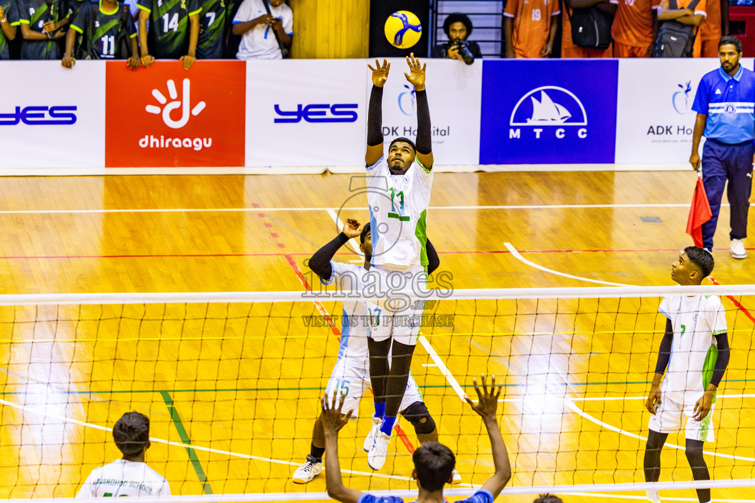 Finals of Interschool Volleyball Tournament 2024 was held in Social Center at Male', Maldives on Friday, 6th December 2024. Photos: Nausham Waheed / images.mv