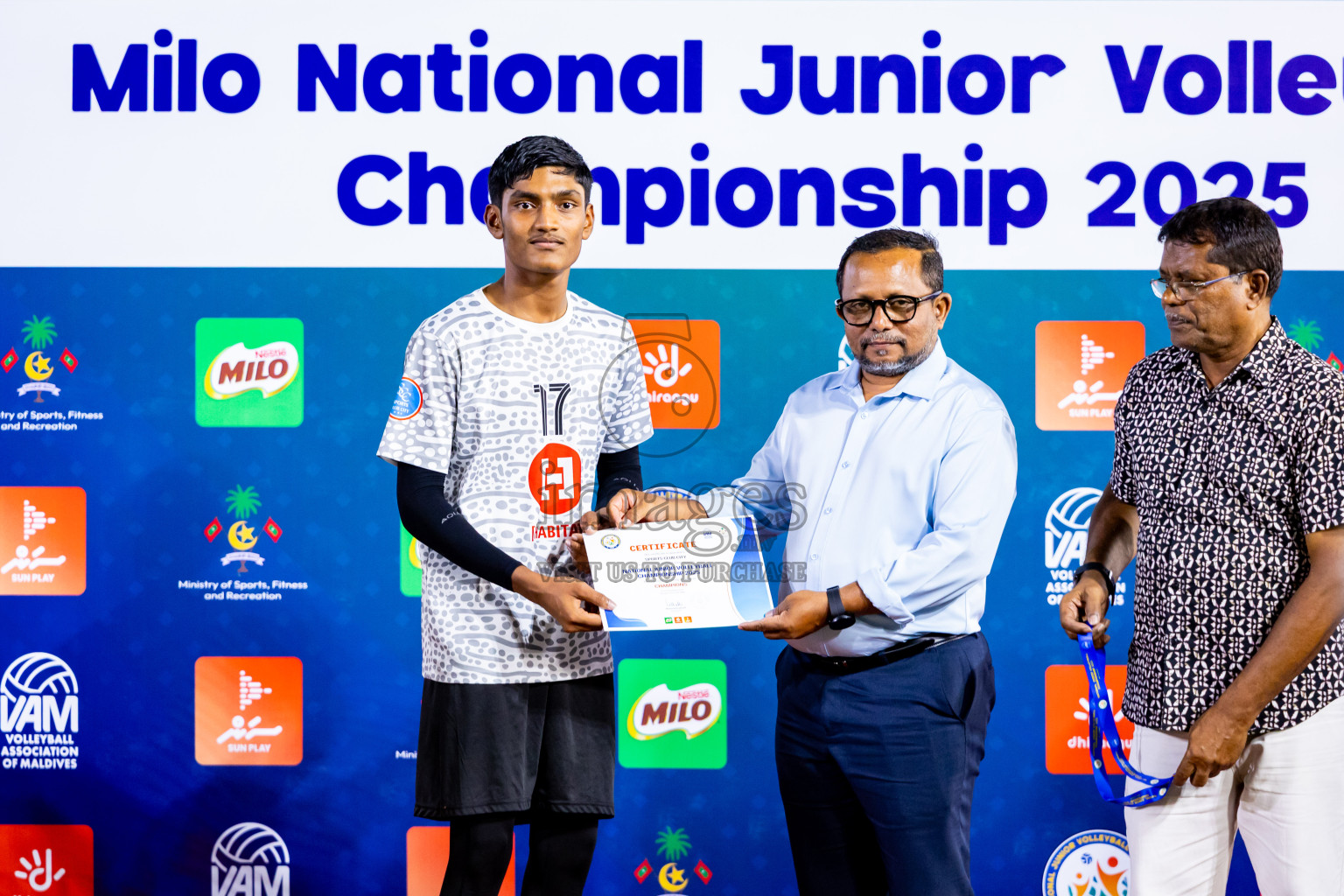 Maathoda Sports Club vs Sports Club City in the Finals of Milo National Junior Volleyball Championship 2025 Men's Division was held on Sunday, 30th November 2025 at Ekuveni Turf Court Male', Maldives. Photos: Nausham Waheed / images.mv