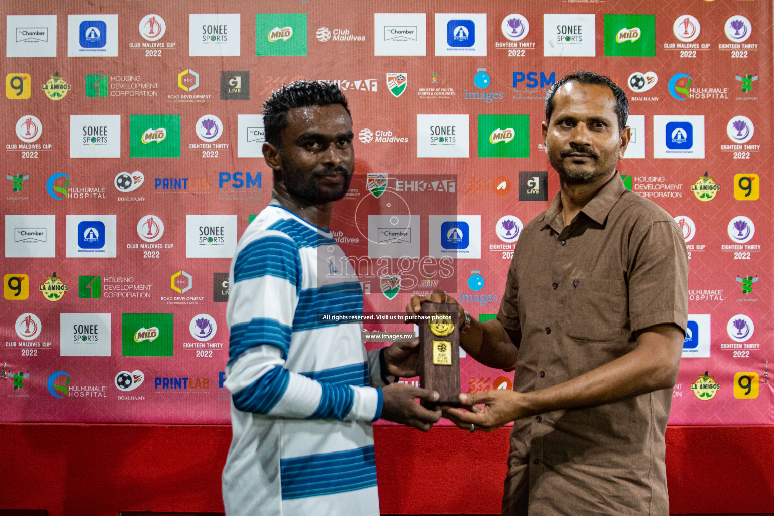 Club AVSEC vs TEAM DJA in Club Maldives Cup 2022 was held in Hulhumale', Maldives on Sunday, 9th October 2022. Photos: Hassan Simah / images.mv