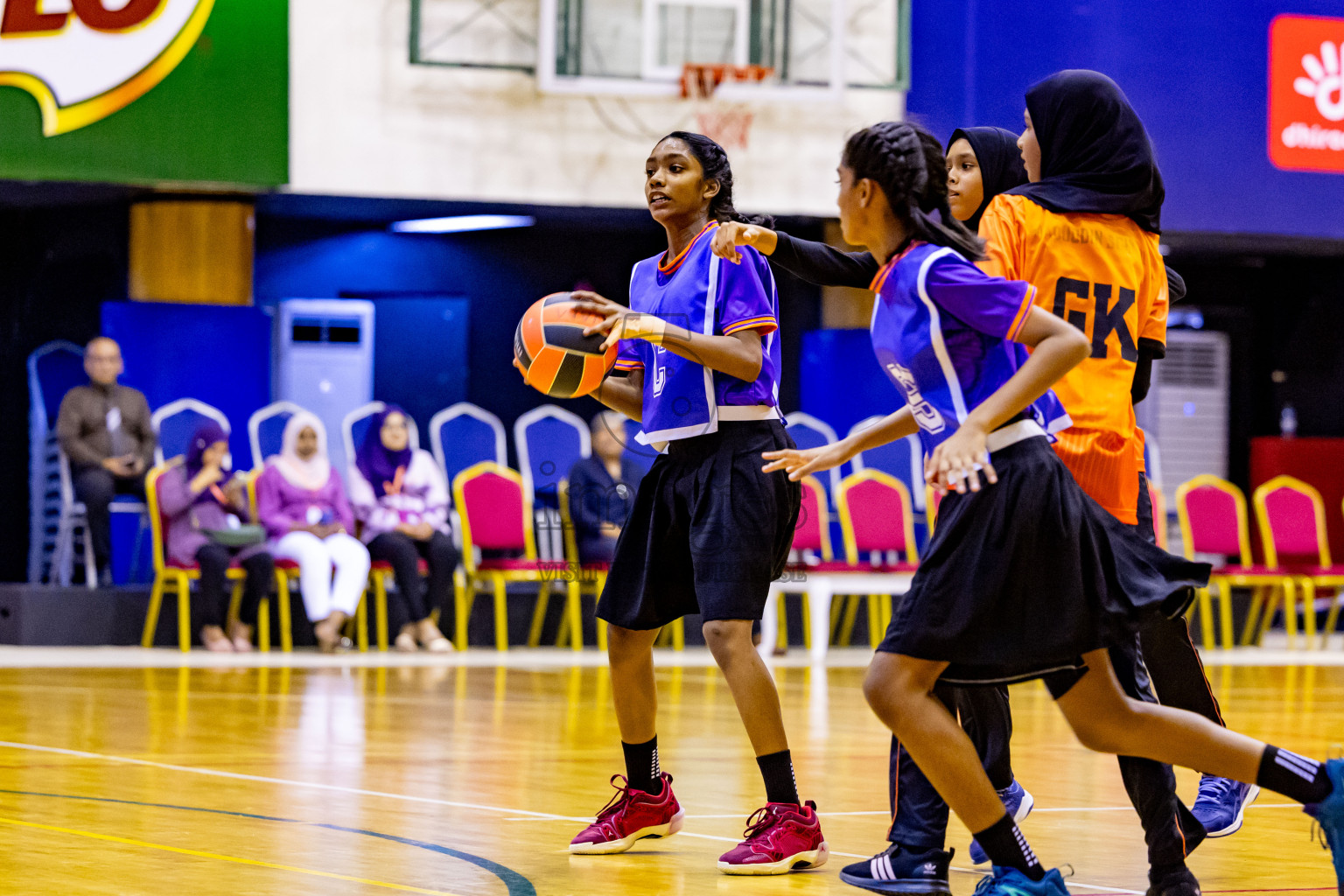 Day 8 of 25th Inter-School Netball Tournament was held in Social Center at Male', Maldives on Sunday, 18th August 2024. Photos: Nausham Waheed / images.mv