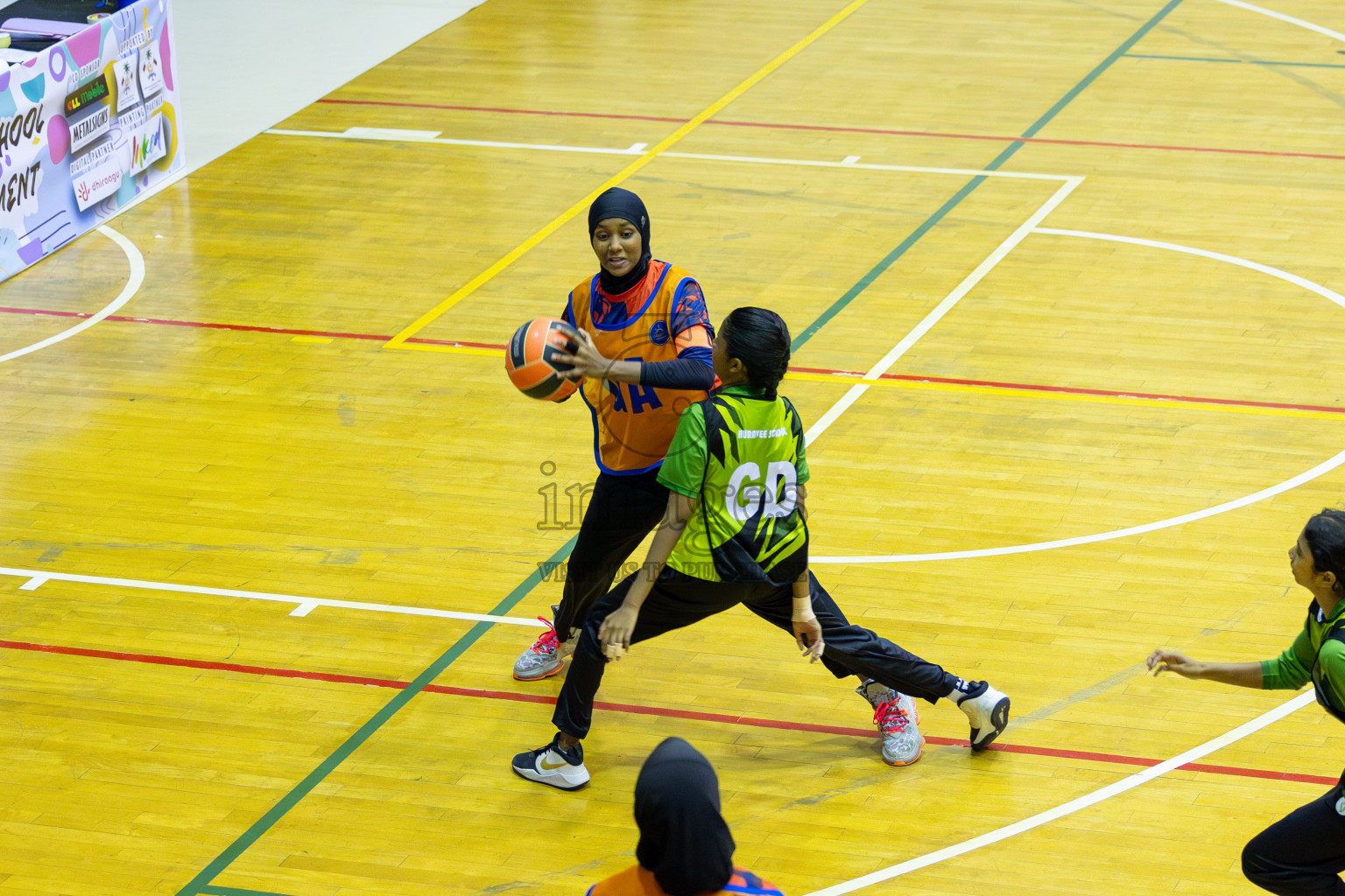 Day 13 of 25th Inter-School Netball Tournament was held in Social Center at Male', Maldives on Saturday, 24th August 2024. Photos: Mohamed Mahfooz Moosa / images.mv