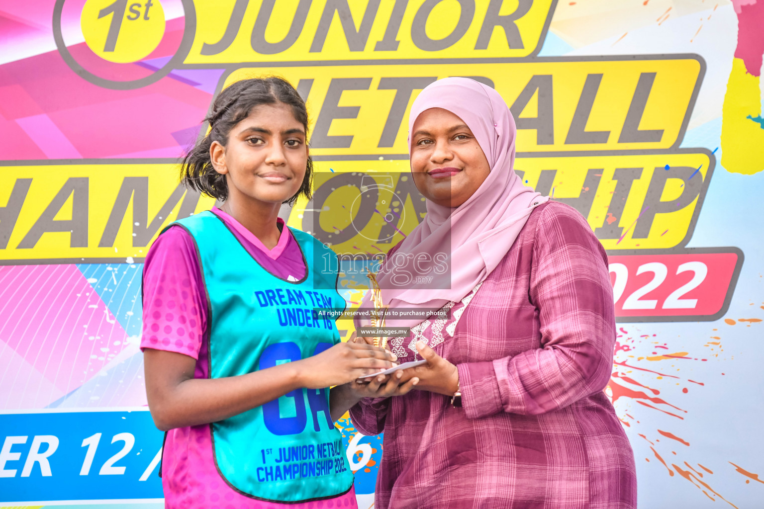 Final of Junior Netball Championship 2022 held in Male', Maldives on 19th March 2022. Photos by Nausham Waheed