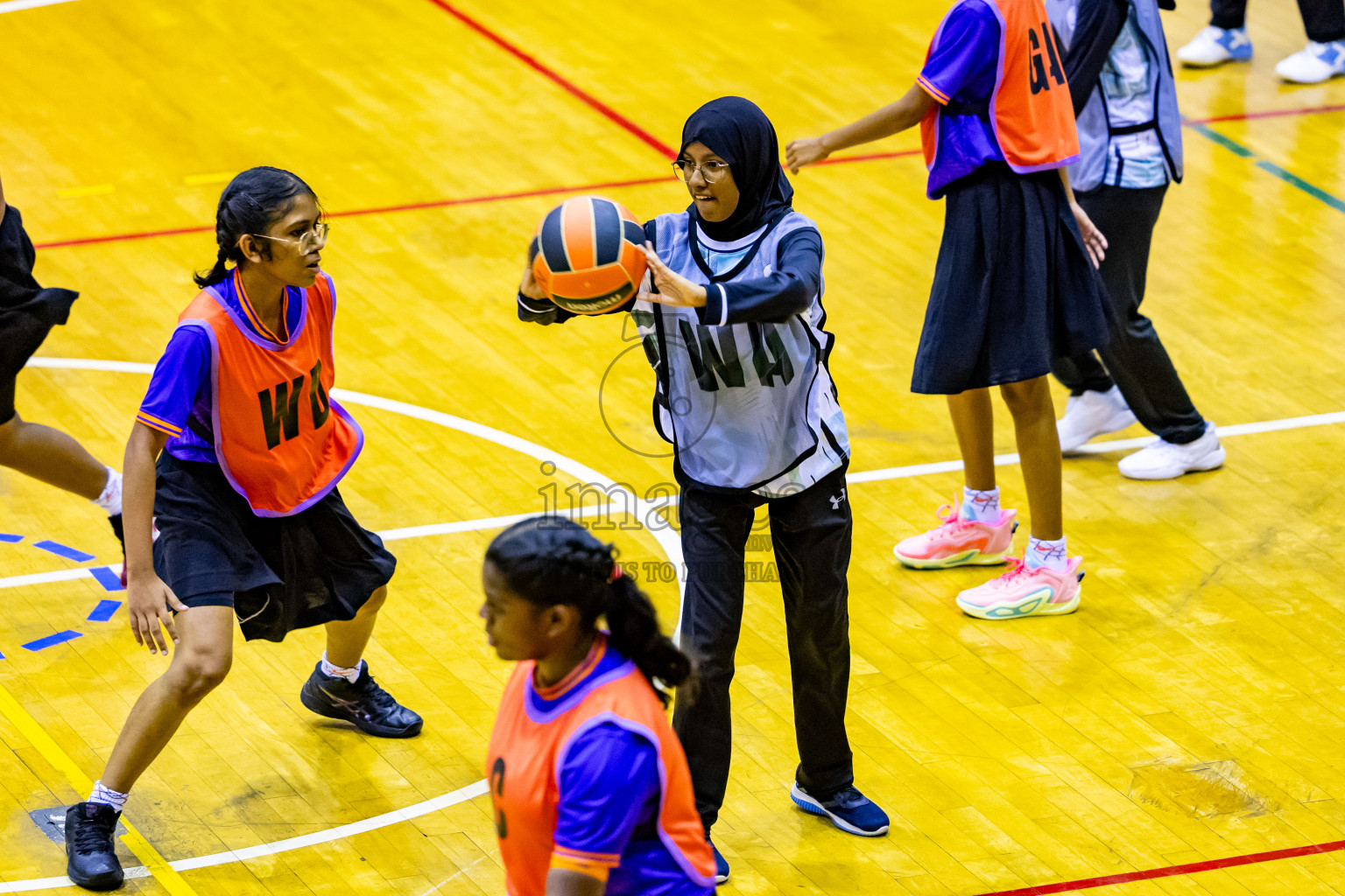 Day 5 of 25th Inter-School Netball Tournament was held in Social Center at Male', Maldives on Tuesday, 13th August 2024. Photos: Nausham Waheed / images.mv