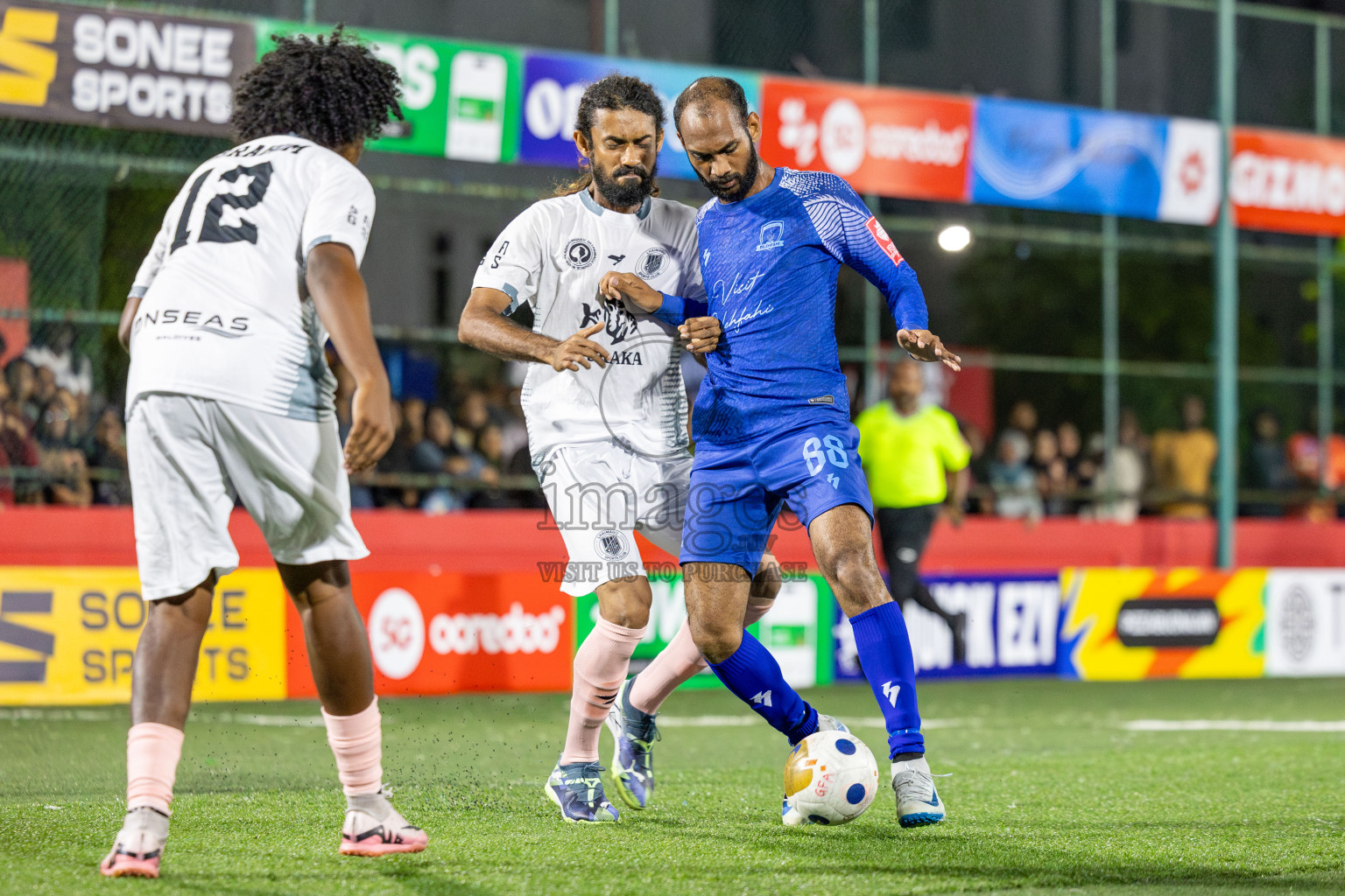 Sh Bilehfehi vs Sh Lhaimagu in Day 11 of Golden Futsal Challenge 2025 was held on Wednesday, 15th January 2025, in Hulhumale', Maldives Photos: Mohamed Mahfooz Moosa / images.mv