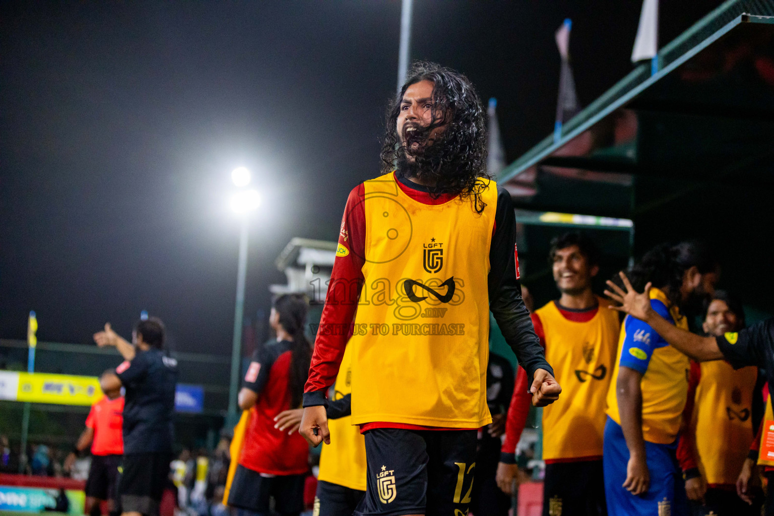 L Gan vs L Isdhoo in Day 28 of Golden Futsal Challenge 2024 was held on Sunday , 11th February 2024 in Hulhumale', Maldives Photos: Nausham Waheed / images.mv