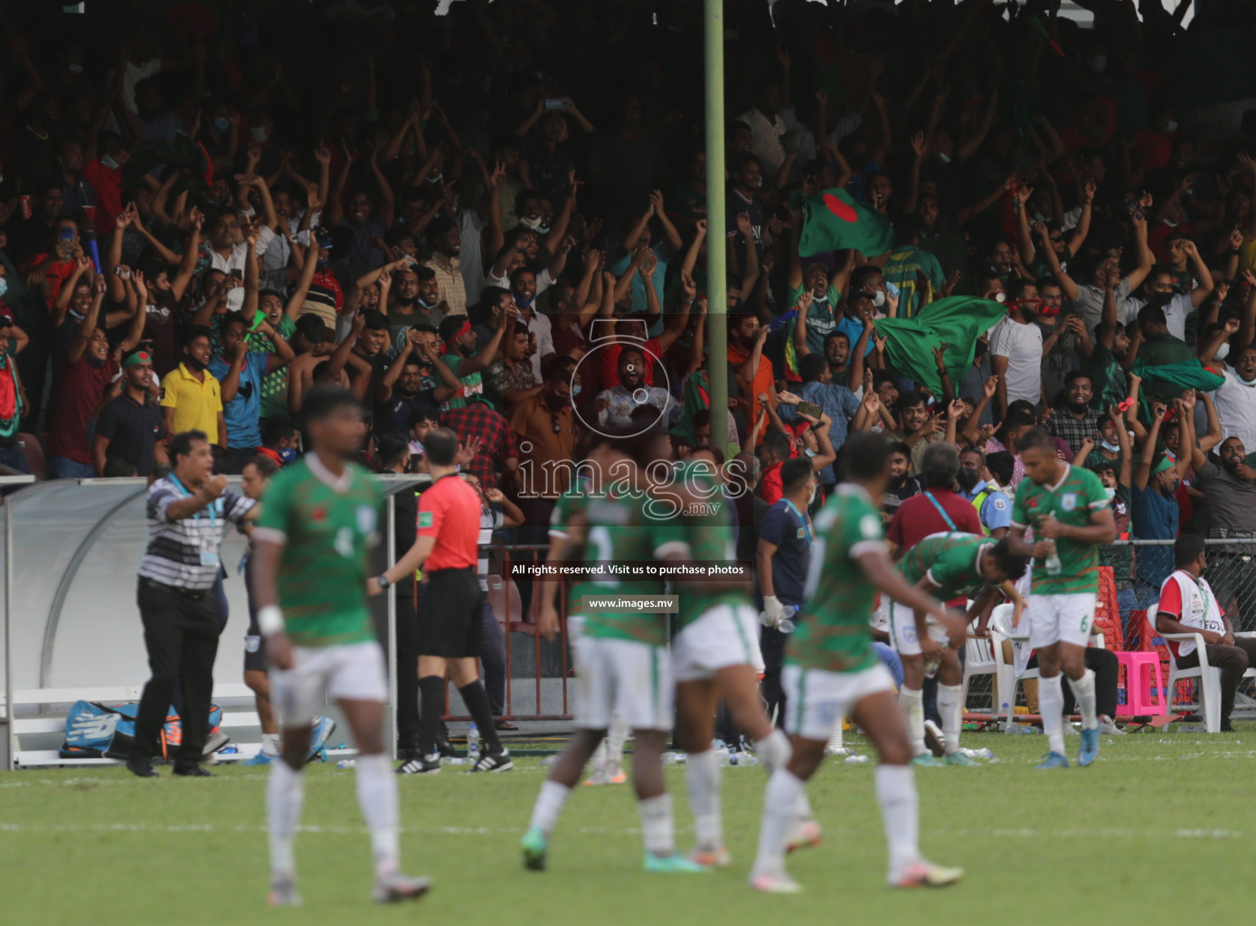 Bangladesh vs India in SAFF Championship 2021 held on 1st October 2021 in Galolhu National Stadium, Male', Maldives