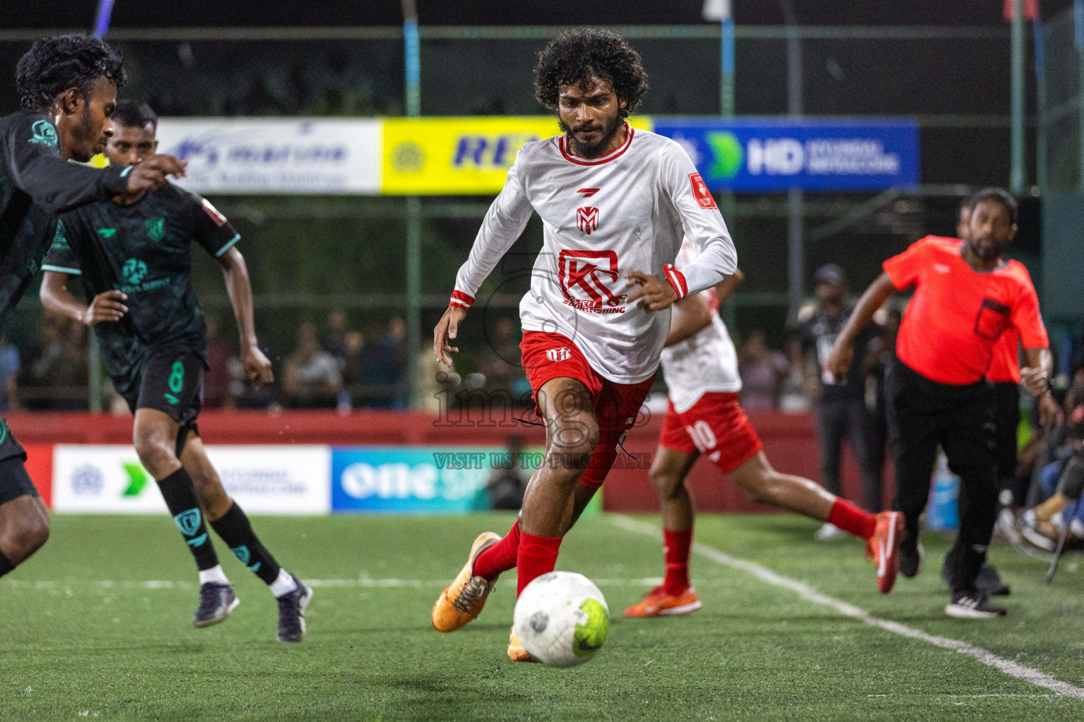 Dh Bandidhoo vs Dh Maaenboodhoo in Day 8 of Golden Futsal Challenge 2024 was held on Monday, 22nd January 2024, in Hulhumale', Maldives Photos: Nausham Waheed / images.mv