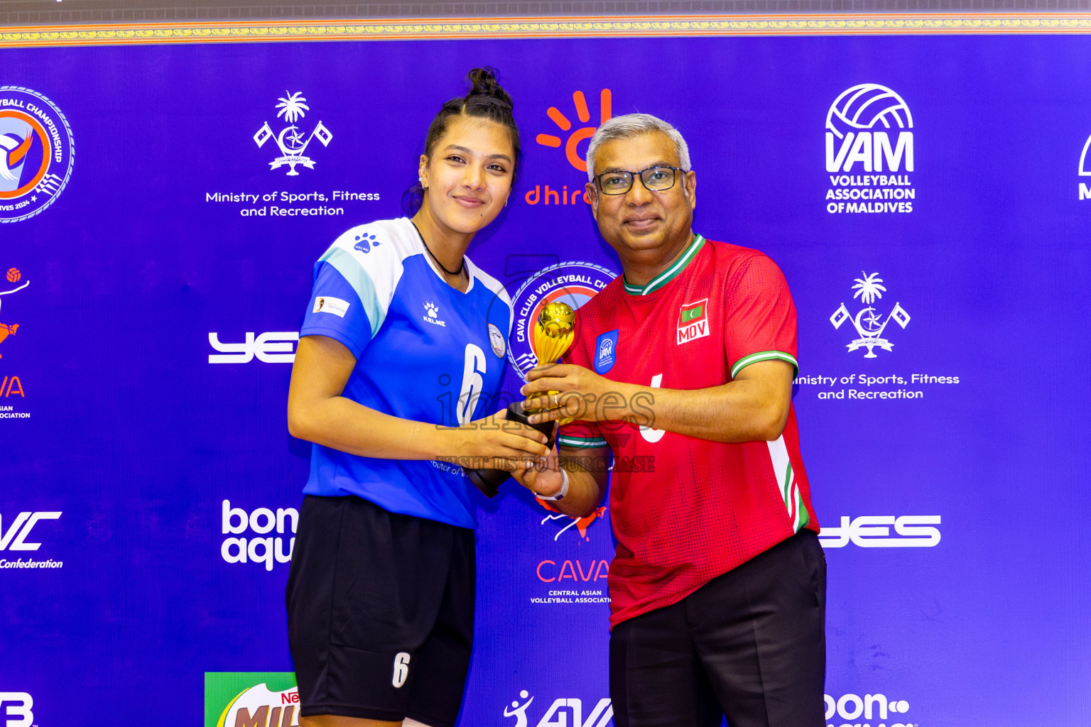 Nepal Police Club vs Humo VC in the Final of CAVA Woman's Volleyball Club Championship 2024 was held in Social Center, Male', Maldives on Saturday, 21st September 2024. Photos: Nausham Waheed / images.mv