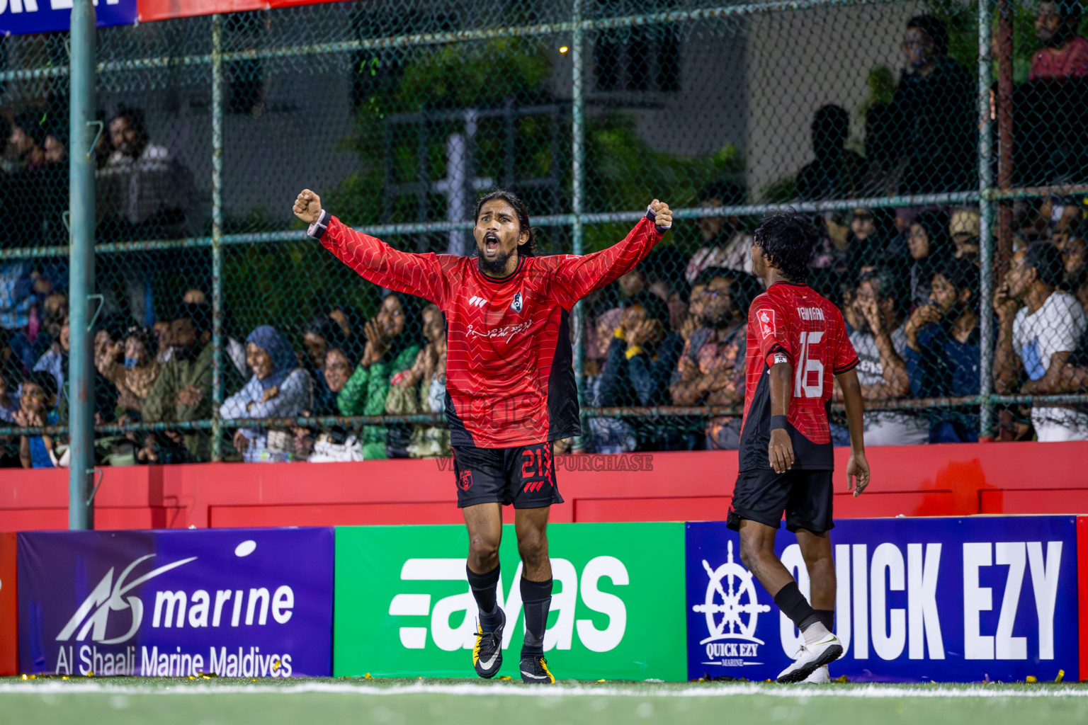 HDh Neykurendhoo vs HDh Kumundhoo in Haa Dhaalu Atoll Semi Final on Day 23 of Golden Futsal Challenge 2025 was held on Monday , 27th January 2025, in Hulhumale', Maldives.
Photos: Ismail Thoriq / images.mv