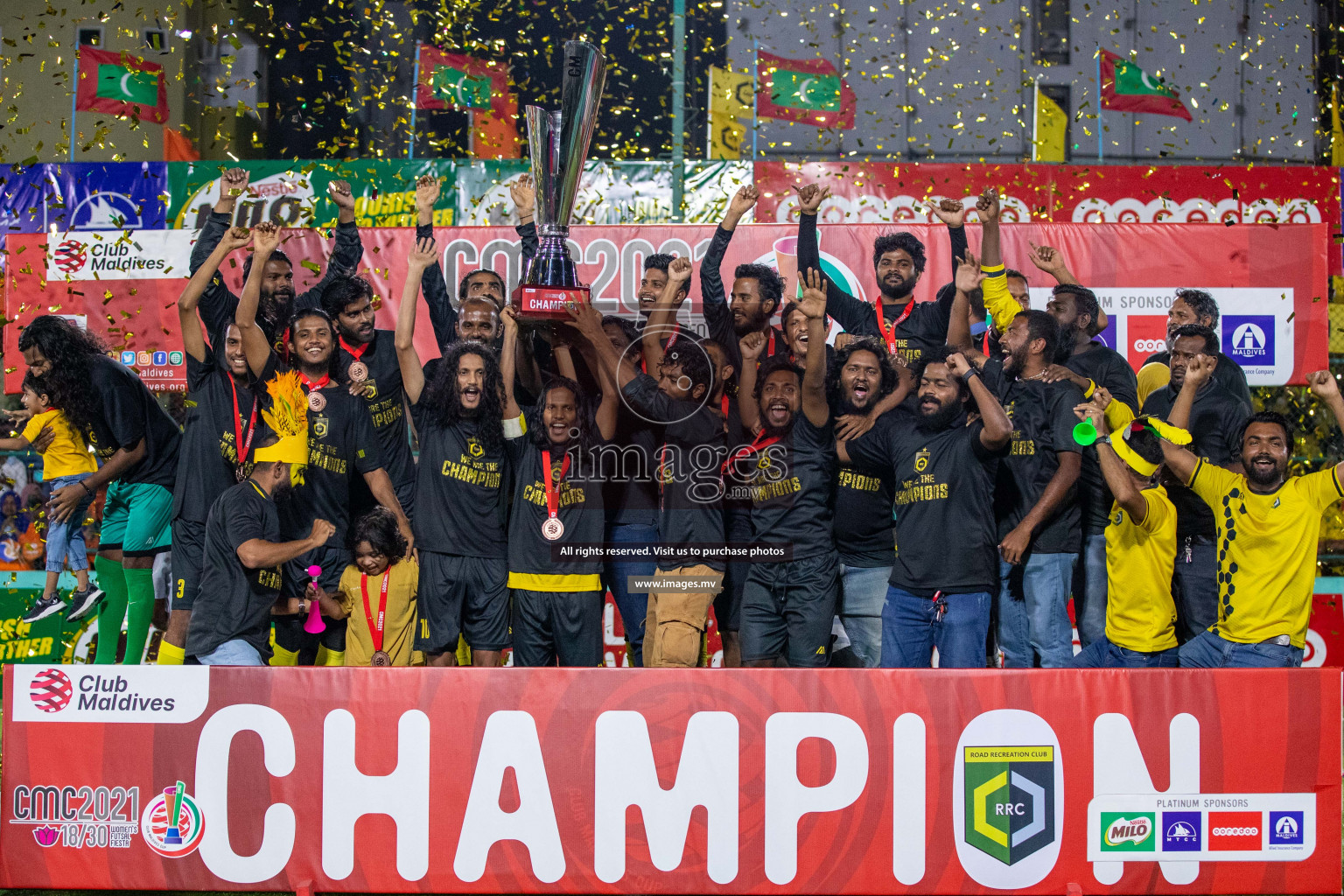 RRC Vs FSM in the Semi Finals of Club Maldives 2021 held in Hulhumale, Maldives on 19 December 2021. Photos: Ismail Thoriq / images.mv