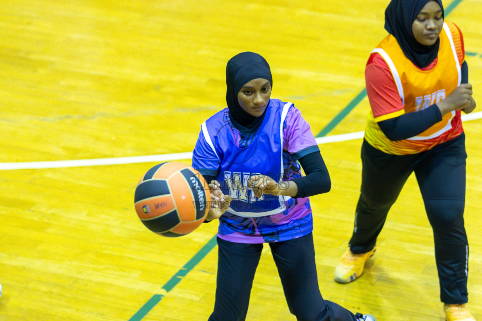 Day 4 of 21st National Netball Tournament was held in Social Canter at Male', Maldives on Saturday, 11th May 2024. Photos: Mohamed Mahfooz Moosa / images.mv