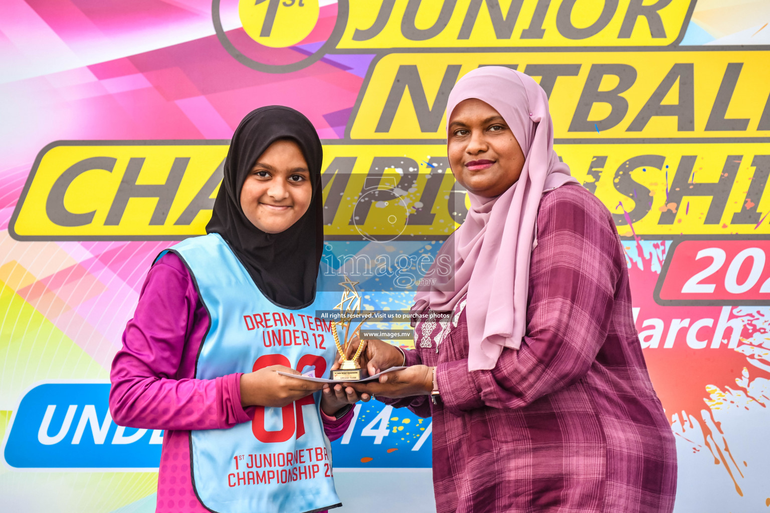 Final of Junior Netball Championship 2022 held in Male', Maldives on 19th March 2022. Photos by Nausham Waheed