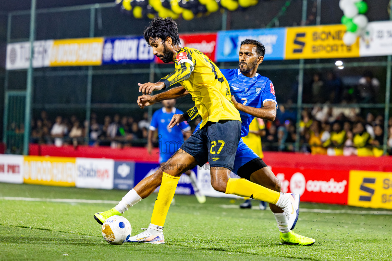 Lh Naifaru vs Lh Kurendhoo in Lhaviyani Atoll Finals Day 26 of Golden Futsal Challenge 2025 was held on Thursday , 30th January 2025, in Hulhumale', Maldives. Photos: Nausham Waheed / images.mv