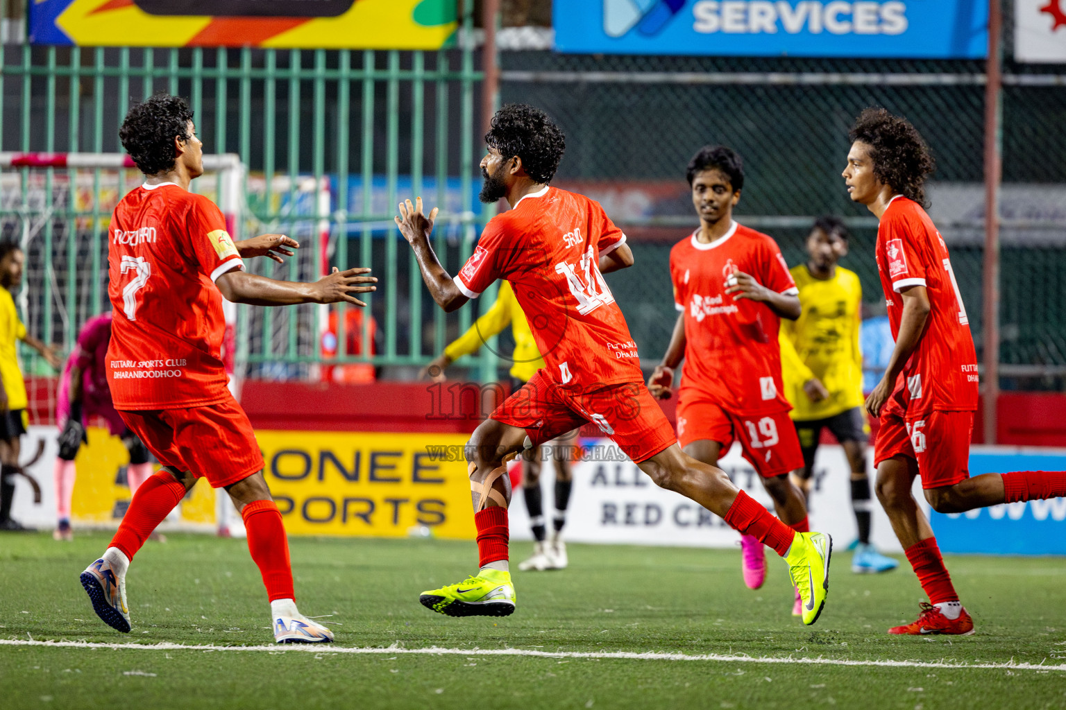 F Dhanraboodhoo vs F Magoodhoo in Faafu Atoll Finals in Day 25 of Golden Futsal Challenge 2025 was held on Wednesday , 28th January 2025, in Hulhumale', Maldives. Photos: Nausham Waheed / images.mv
