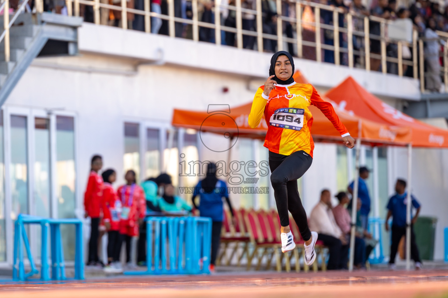 Day 4 of MWSC Interschool Athletics Championships 2024 held in Hulhumale Running Track, Hulhumale, Maldives on Tuesday, 12th November 2024. Photos by: Ismail Thoriq / Images.mv