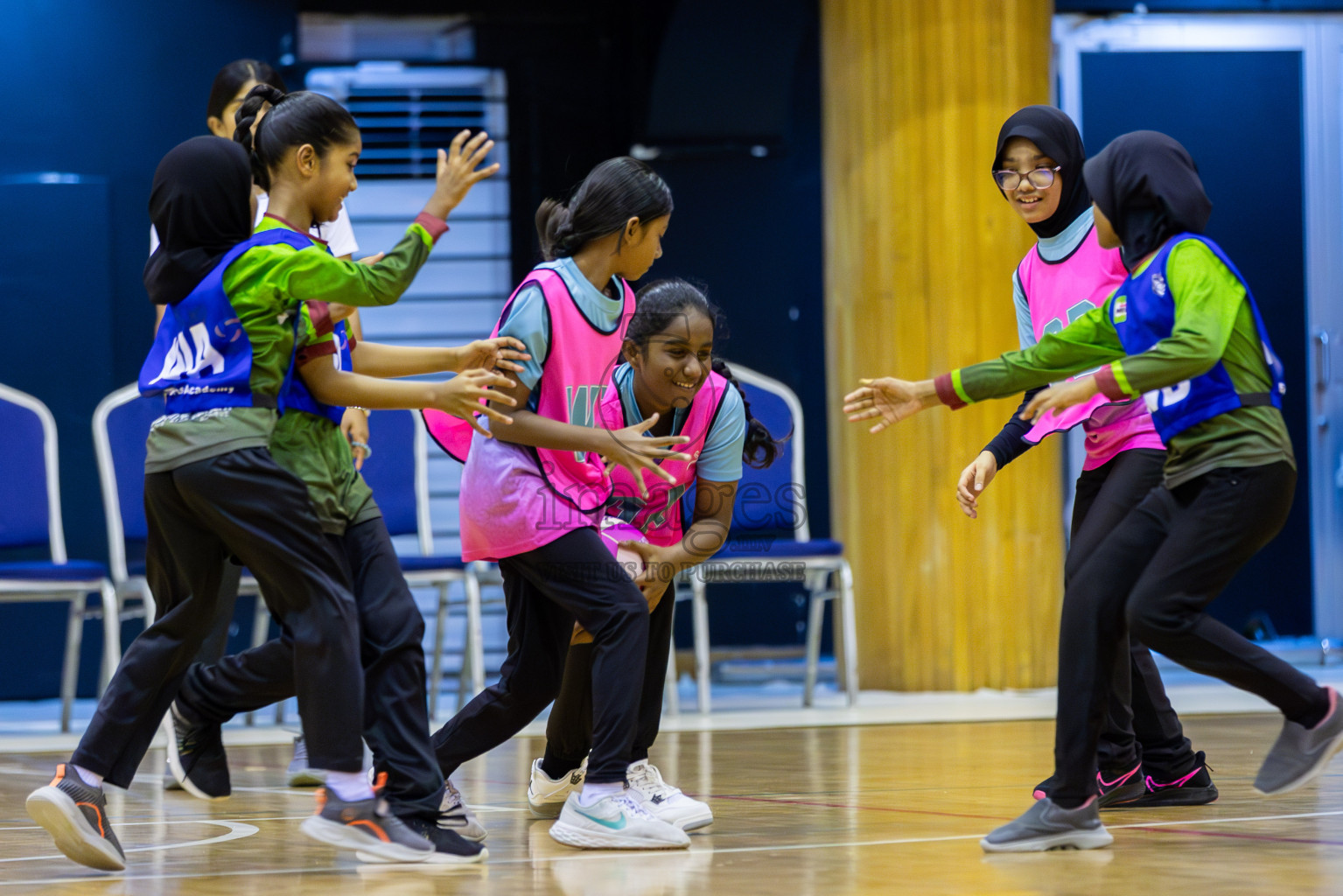 NETGEN A vs FIONTI Sports Academy (U11) in Day 1 of 3rd Junior Championship - Netball association of Maldives, held at Social Center on 19th January 2025 . Photos by Shuu Abdul Sattar