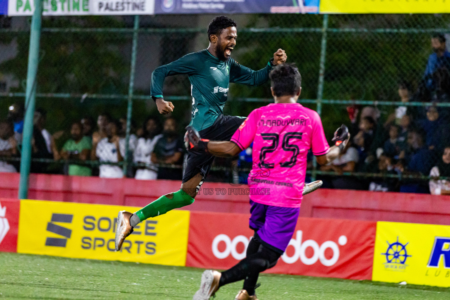 M Maduvvari VS M Veyvah in Day 25 of Golden Futsal Challenge 2024 was held on Thursday , 8th February 2024 in Hulhumale', Maldives Photos: Nausham Waheed / images.mv