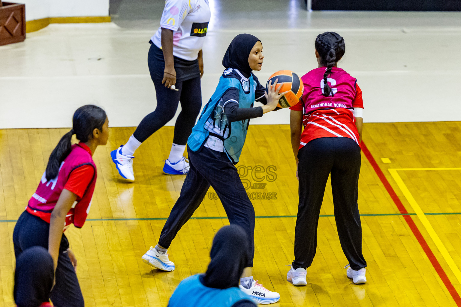 Day 14 of 25th Inter-School Netball Tournament was held in Social Center at Male', Maldives on Sunday, 25th August 2024. Photos: Nausham Waheed / images.mv