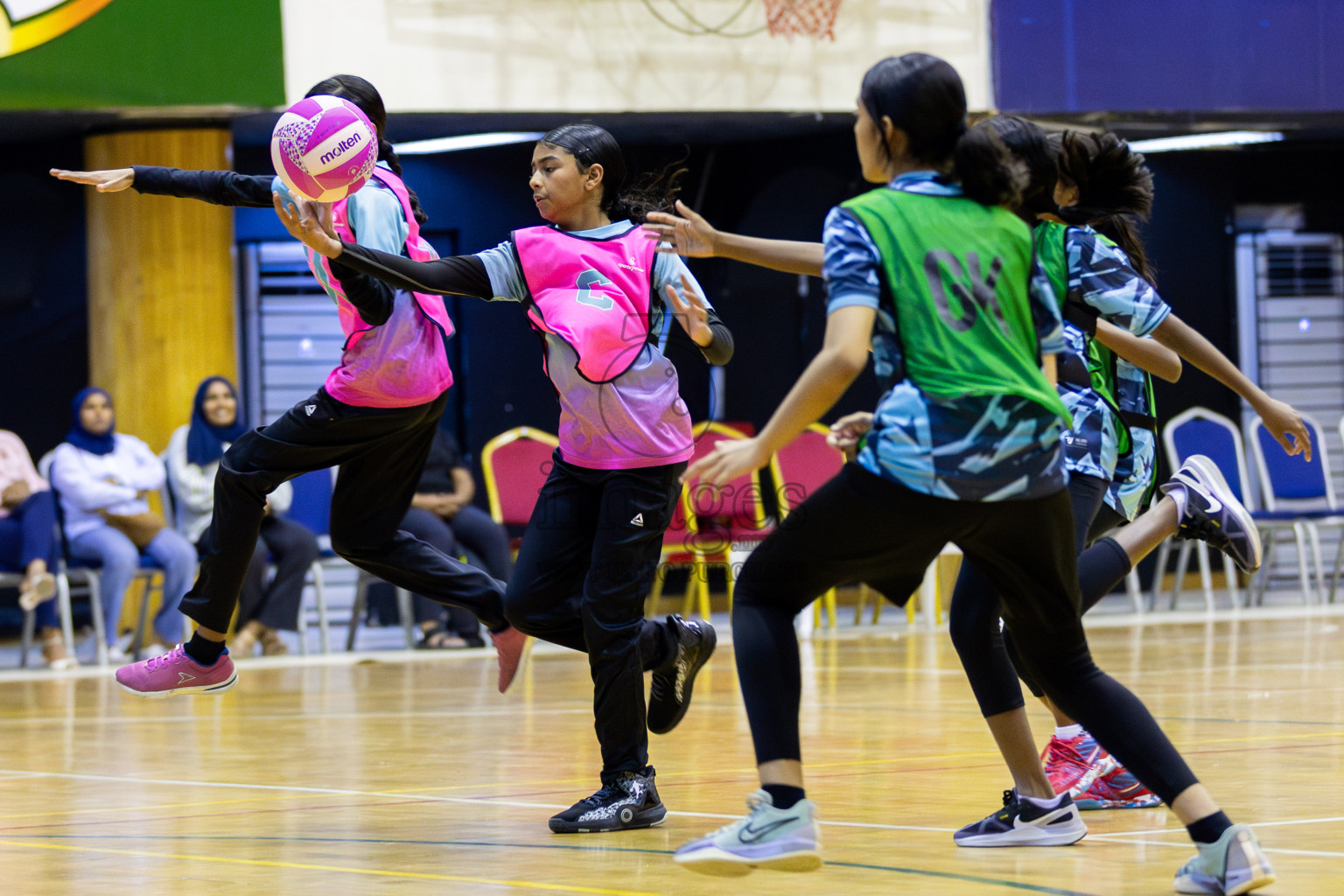 High Flyers vs Netkids A in Day 1 of 3rd Junior Championship - Netball association of Maldives, held at Social Center on 19th January 2025 . Photos by Shuu Abdul Sattar