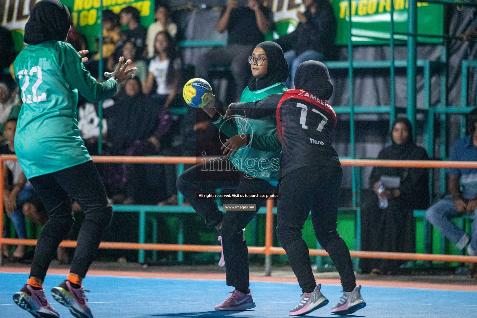 Day 9 of 6th MILO Handball Maldives Championship 2023, held in Handball ground, Male', Maldives on 28th May 2023 Photos: Nausham Waheed/ Images.mv