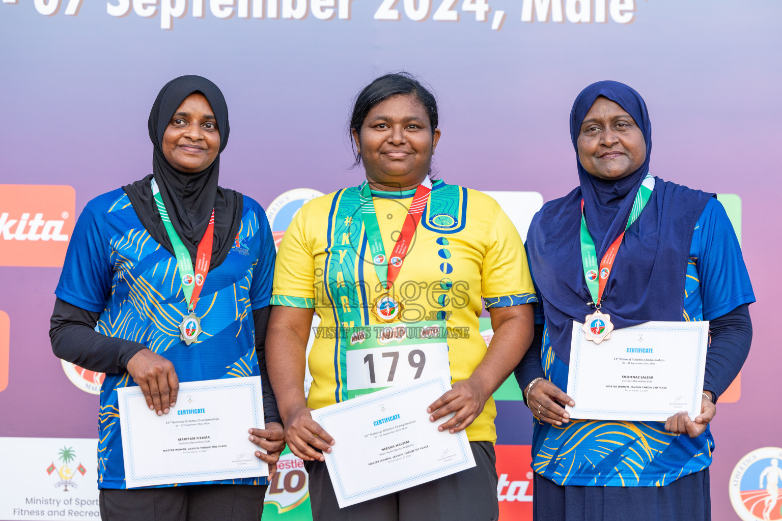 Day 2 of 33rd National Athletics Championship was held in Ekuveni Track at Male', Maldives on Friday, 6th September 2024.
Photos: Ismail Thoriq  / images.mv