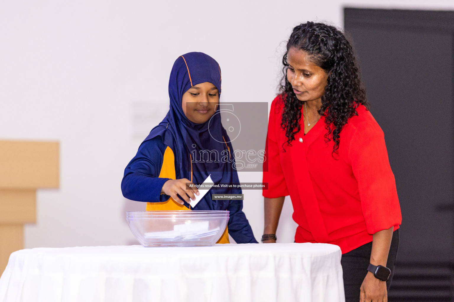 Draw Ceremony of Nestle' Kids Netball Fiesta 2023 held in Salaahudheen School, Hulhumale', Maldives on Monday, 27th November 2023. Photos: Nausham Waheed / images.mv