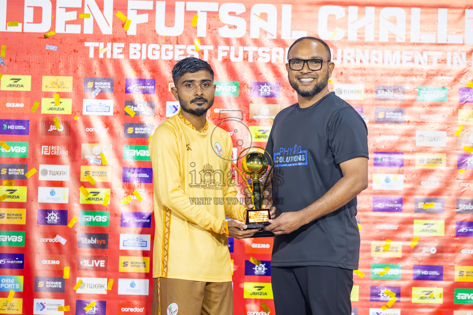 N Holhudhoo vs N Miladhoo in Noonu Atoll Final in Day 24 of Golden Futsal Challenge 2025 was held on Tuesday , 28th January 2025, in Hulhumale', Maldives. Photos: Ismail Thoriq / images.mv