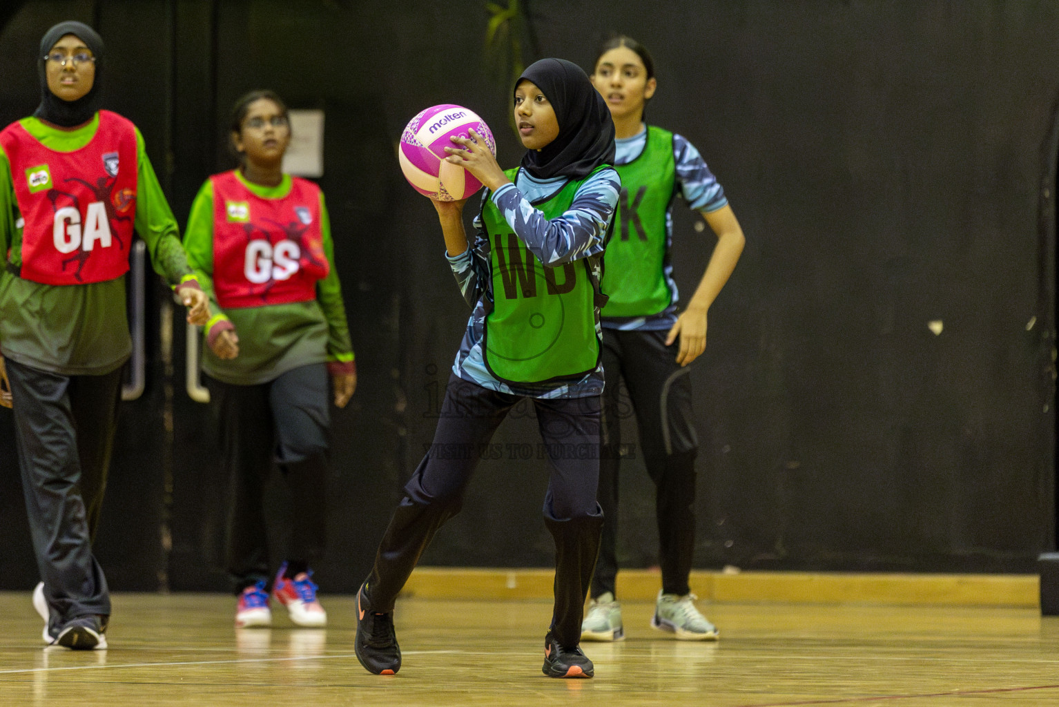 FIONTI A Team vs High flyers in Day 2 of 3rd Junior Championship - Netball association of Maldives, held at Social Center on Monday 20th January 2025 . Photos by Shuu Abdul Sattar