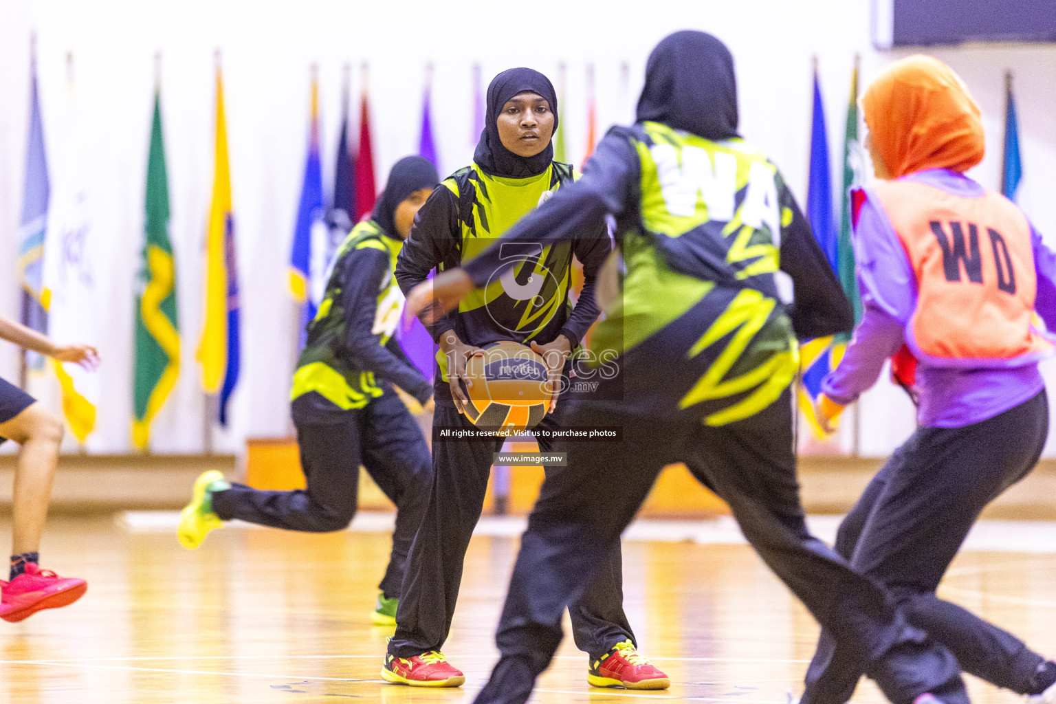 Day4 of 24th Interschool Netball Tournament 2023 was held in Social Center, Male', Maldives on 30th October 2023. Photos: Nausham Waheed / images.mv