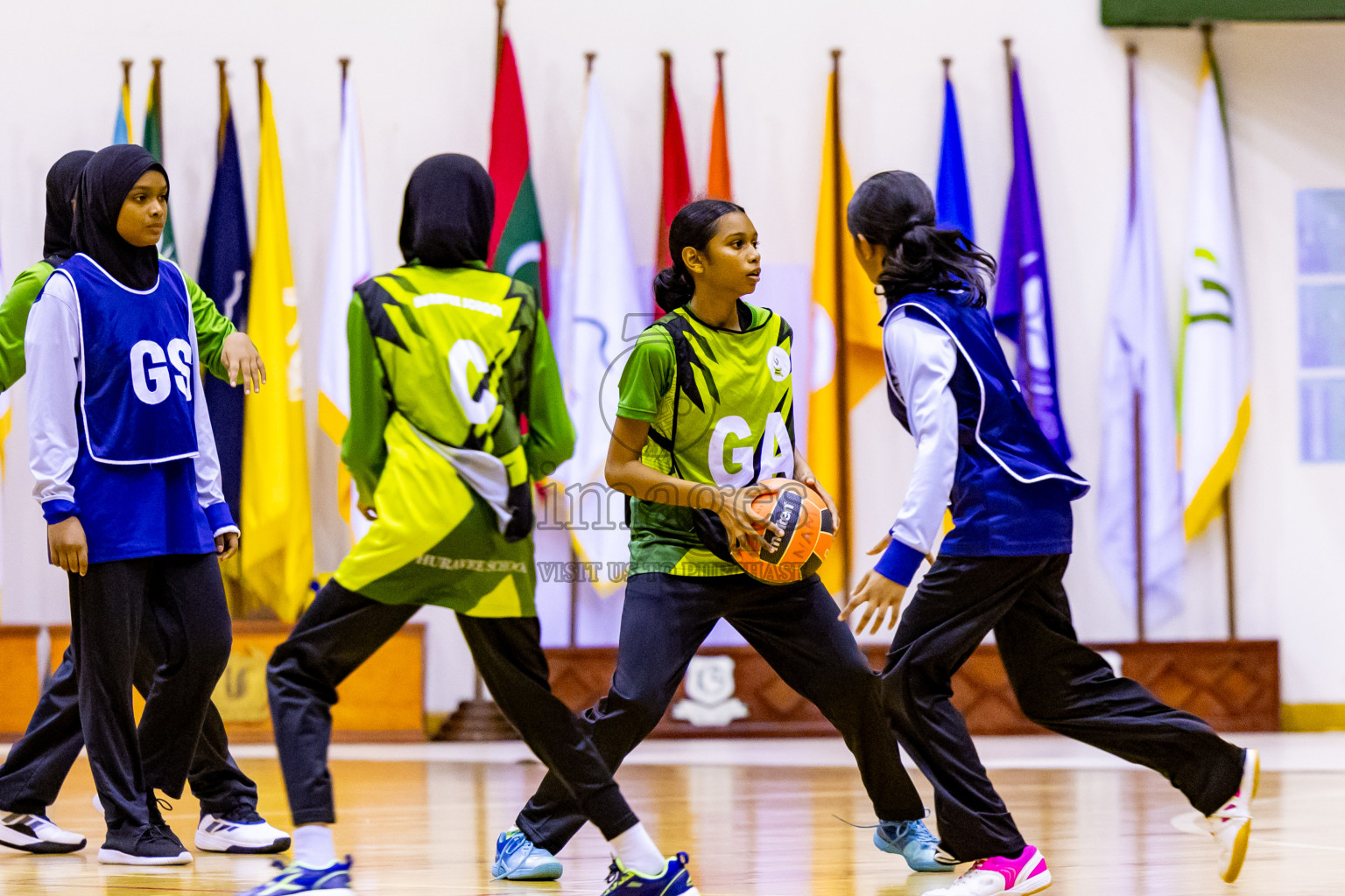 Day 10 of 25th Inter-School Netball Tournament was held in Social Center at Male', Maldives on Tuesday, 20th August 2024. Photos: Nausham Waheed / images.mv