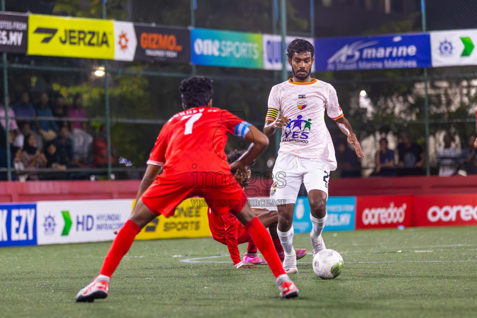 GA Maamendhoo VS GA Kondey in Day 14 of Golden Futsal Challenge 2024 was held on Sunday, 28th January 2024, in Hulhumale', Maldives
Photos: Ismail Thoriq / images.mv