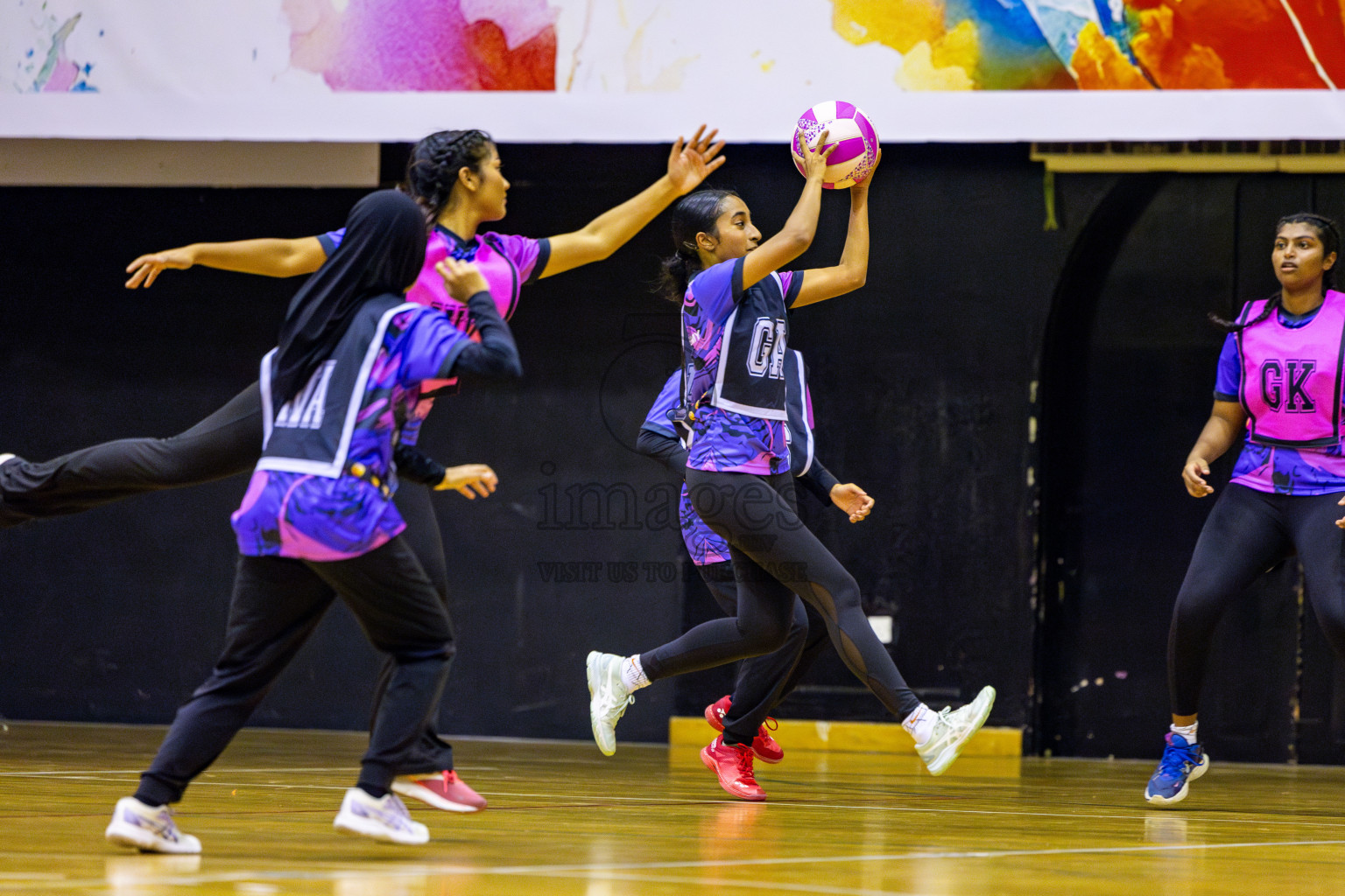 N Sports Academy B vs N Sports Academy A U17 Finals of 3rd Netball Junior Championship, held at Social Center on Saturday, 25th January 2025 . Photos: Nausham Waheed / images.mv