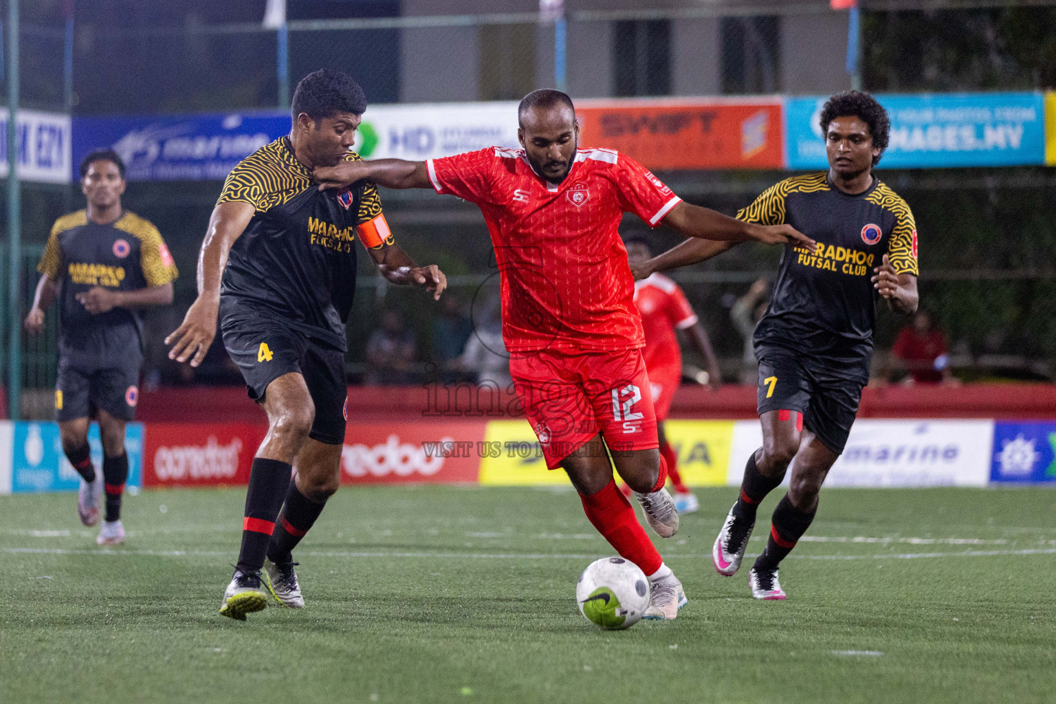 S Feydhoo vs S Maradhoo in Day 21 of Golden Futsal Challenge 2024 was held on Sunday , 4th February 2024 in Hulhumale', Maldives Photos: Nausham Waheed / images.mv