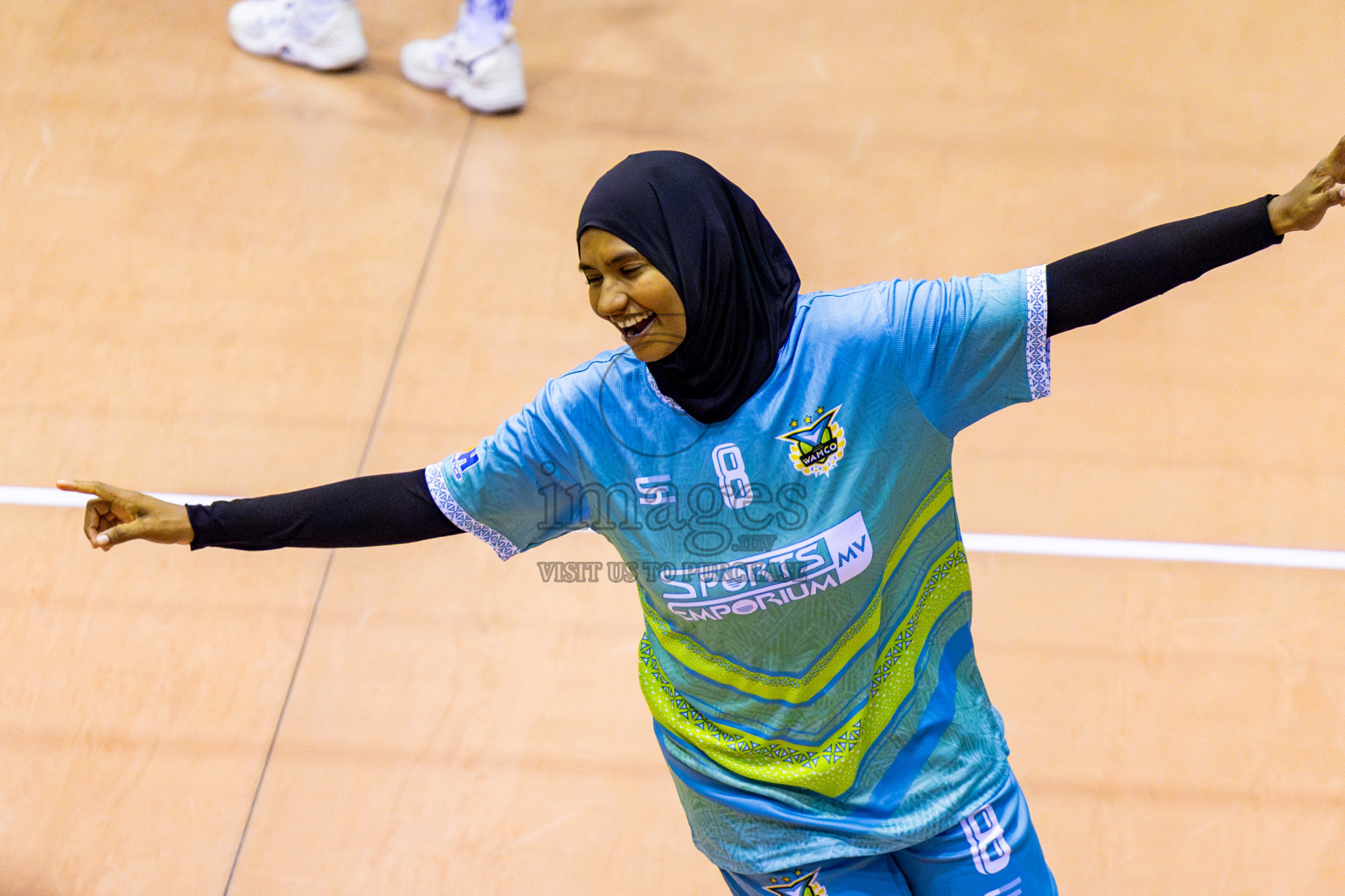 Police Club vs Club Wamco in the Final of Women's Division of National Volleyball Championship 2025 held in Male', Maldives on Sunday, 4th May 2025 at Social Center Indoor Hall Photos By: Nausham Waheed / images.mv
