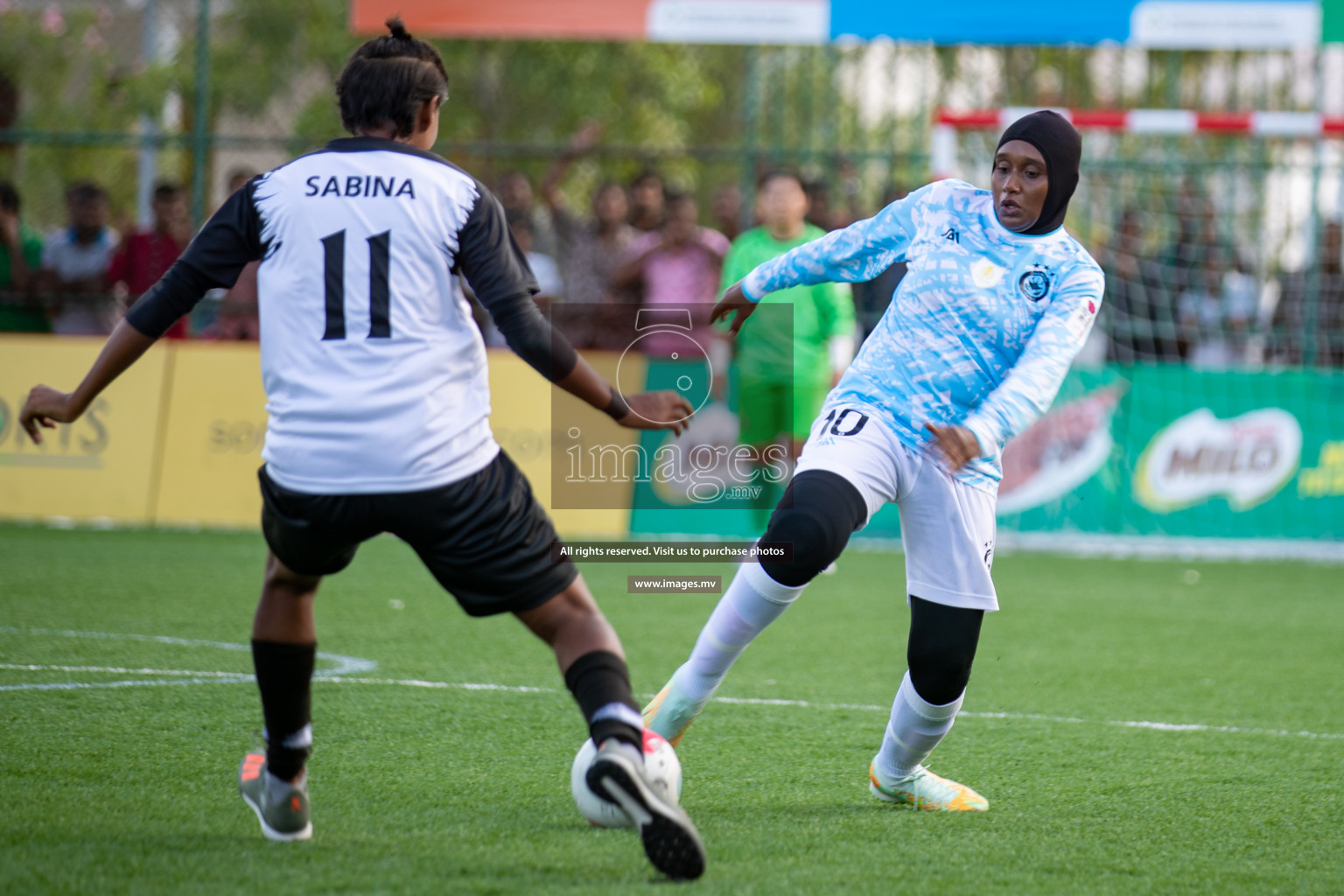 MPL vs DSC in Eighteen Thirty Women's Futsal Fiesta 2022 was held in Hulhumale', Maldives on Monday, 17th October 2022. Photos: Hassan Simah, Mohamed Mahfooz Moosa / images.mv