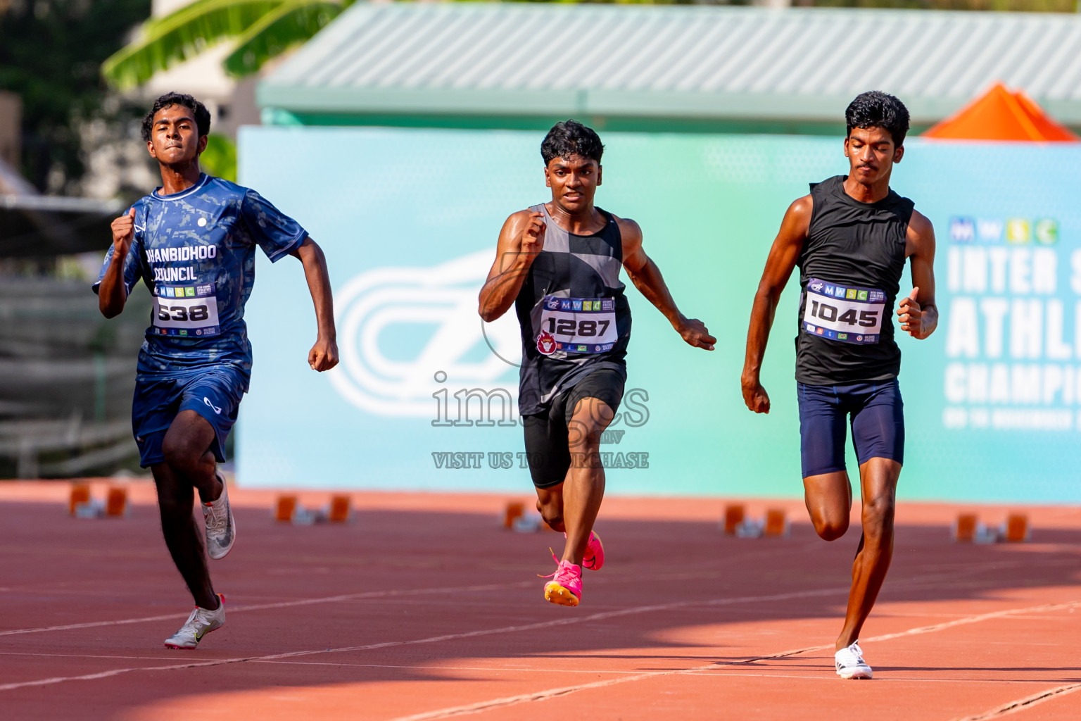 Day 3 of MWSC Interschool Athletics Championships 2024 held in Hulhumale Running Track, Hulhumale, Maldives on Monday, 11th November 2024. Photos by: Nausham Waheed / Images.mv