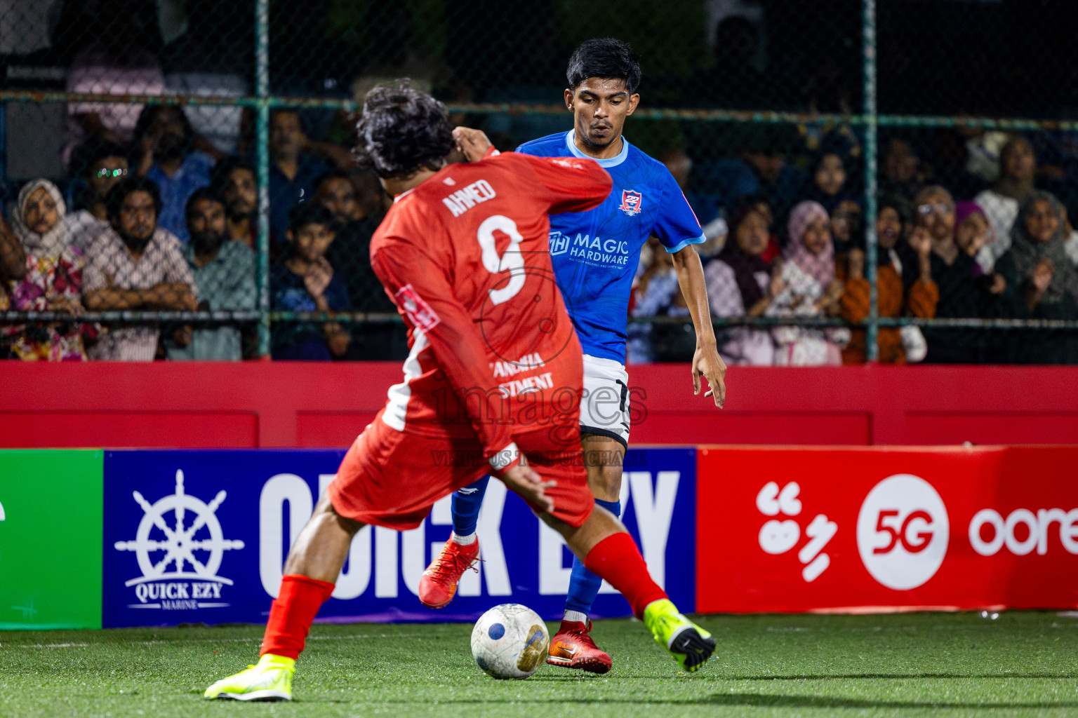 HA Kelaa vs HA Hoarafushi in Day 13 of Golden Futsal Challenge 2025 was held on Friday, 17th January 2025, in Hulhumale', Maldives. Photos: Nausham Waheed / images.mv