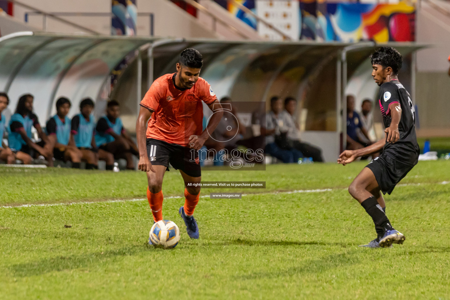 Club Eagles vs United Victory in Ooredoo Dhivehi Premier League 2021/22 on 07 July 2022, held in National Football Stadium, Male', Maldives