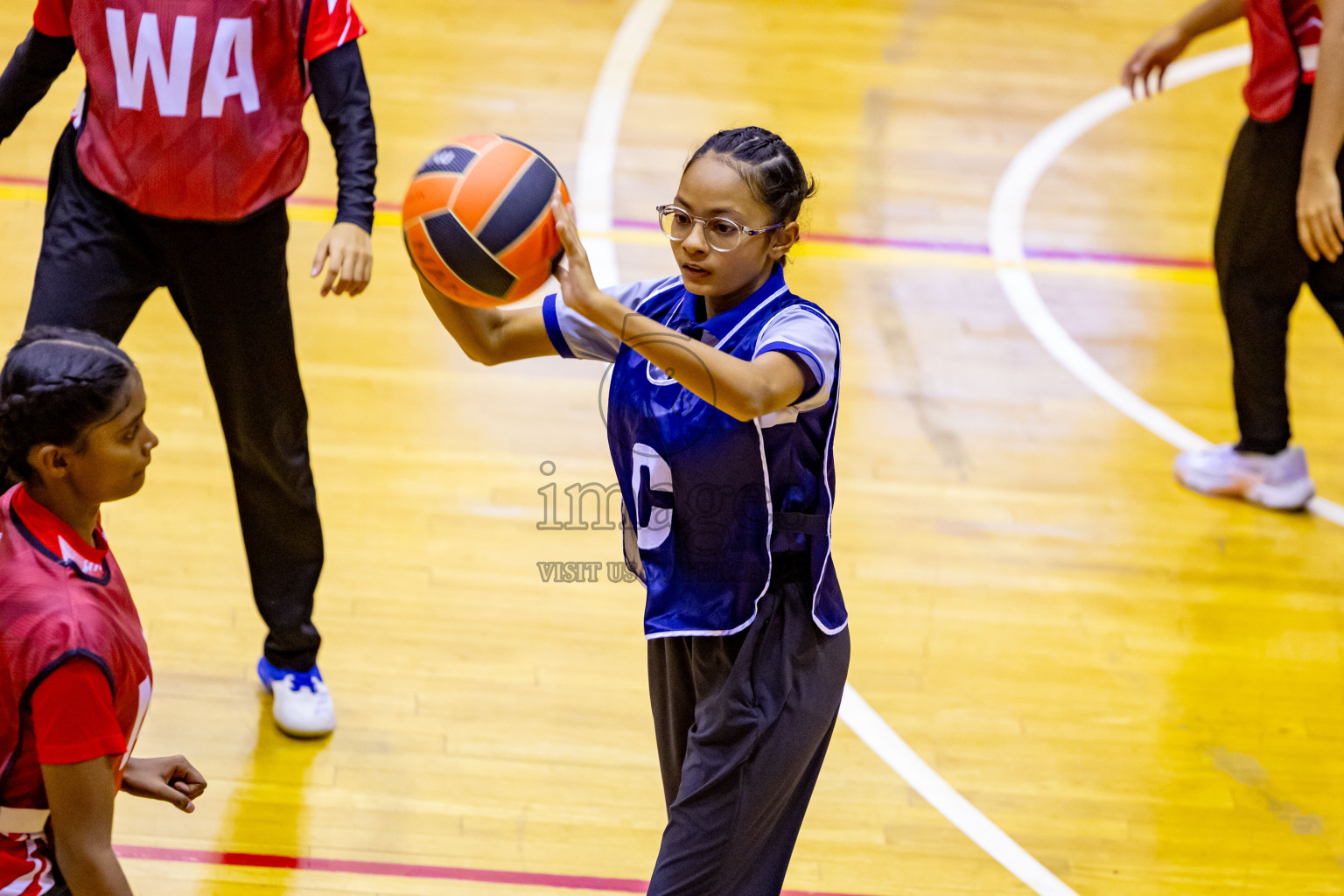 Day 8 of 25th Inter-School Netball Tournament was held in Social Center at Male', Maldives on Sunday, 18th August 2024. Photos: Nausham Waheed / images.mv