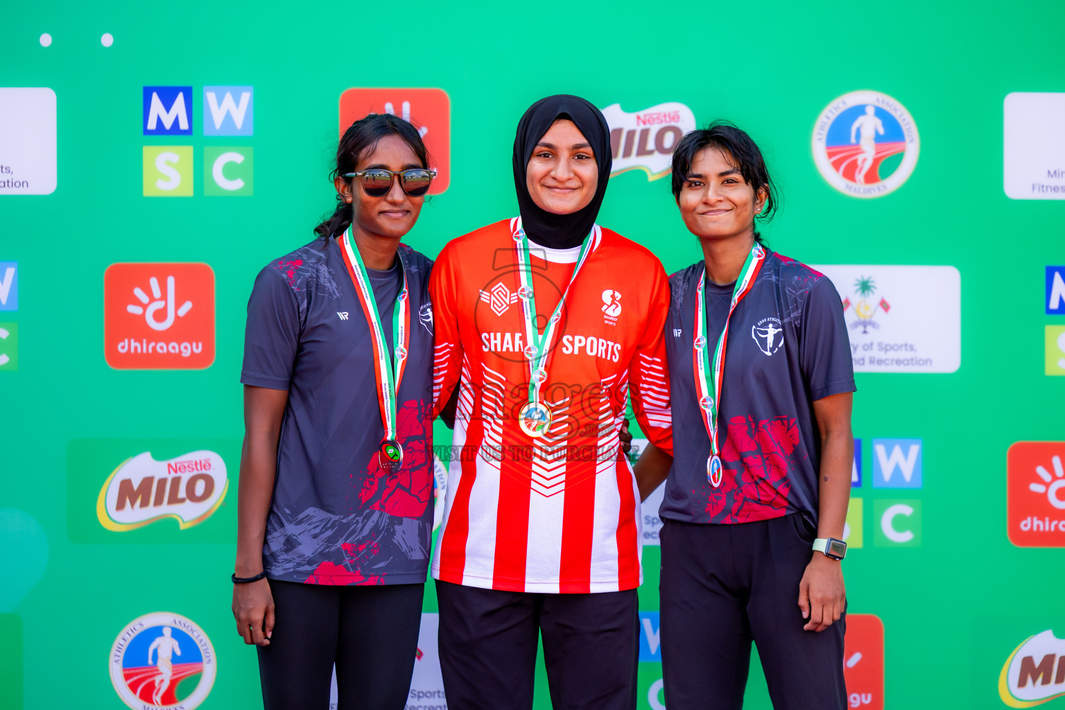 Day 2 of 12th Milo Association Championships was held in Ekuveni Track at Male', Maldives on Friday, 25th April 2025. Photos: Nausham Waheed / images.mv