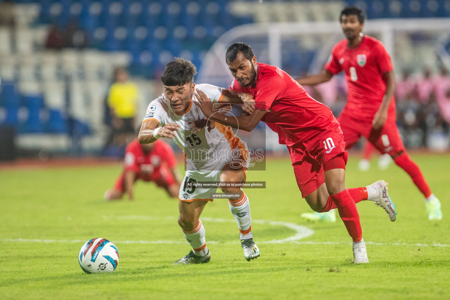 Maldives vs Bhutan in SAFF Championship 2023 held in Sree Kanteerava Stadium, Bengaluru, India, on Wednesday, 22nd June 2023. Photos: Nausham Waheed / images.mv