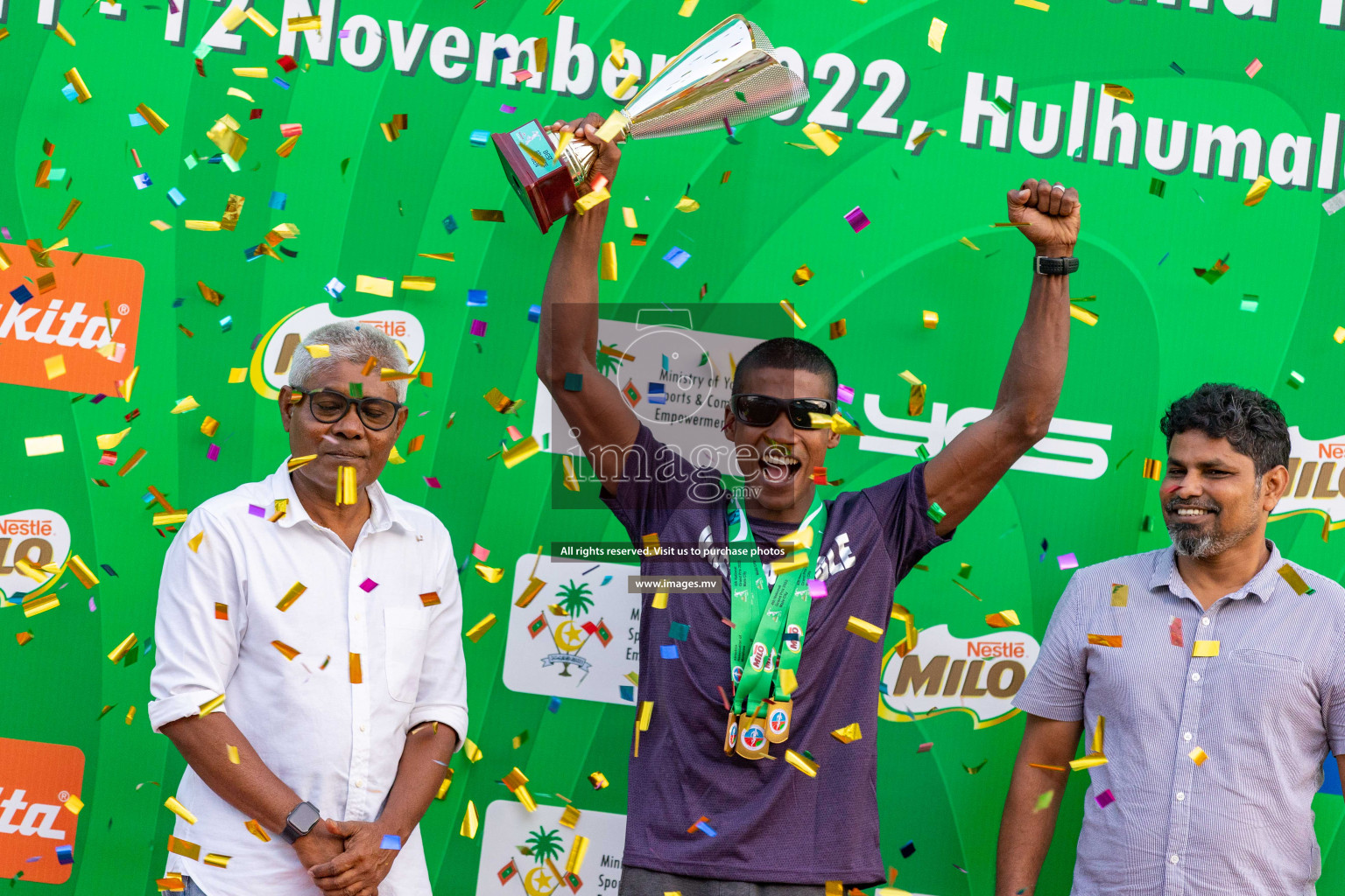 Day 2 of National Grand Prix 2022 held from 11-12 November 2022 in Hulhumale Running Track, Hulhumale, Maldives. Photos: Ismail Thoriq / images.mv