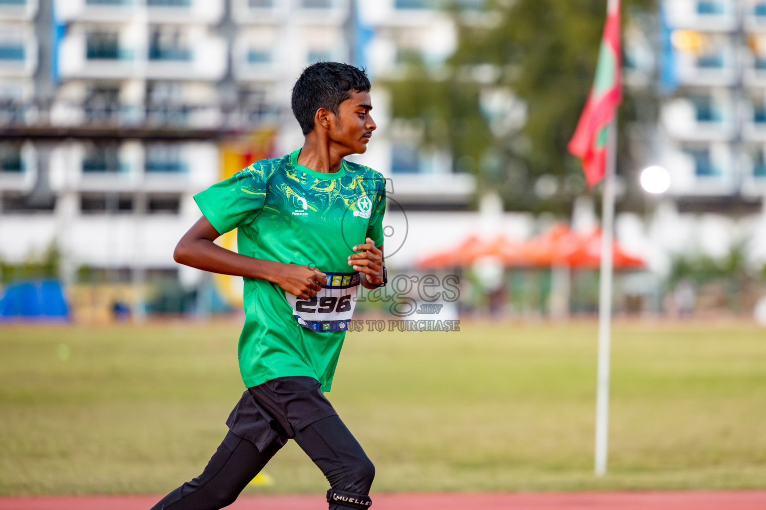 Day 1 of MWSC Interschool Athletics Championships 2024 held in Hulhumale Running Track, Hulhumale, Maldives on Saturday, 9th November 2024. 
Photos by: Hassan Simah / Images.mv