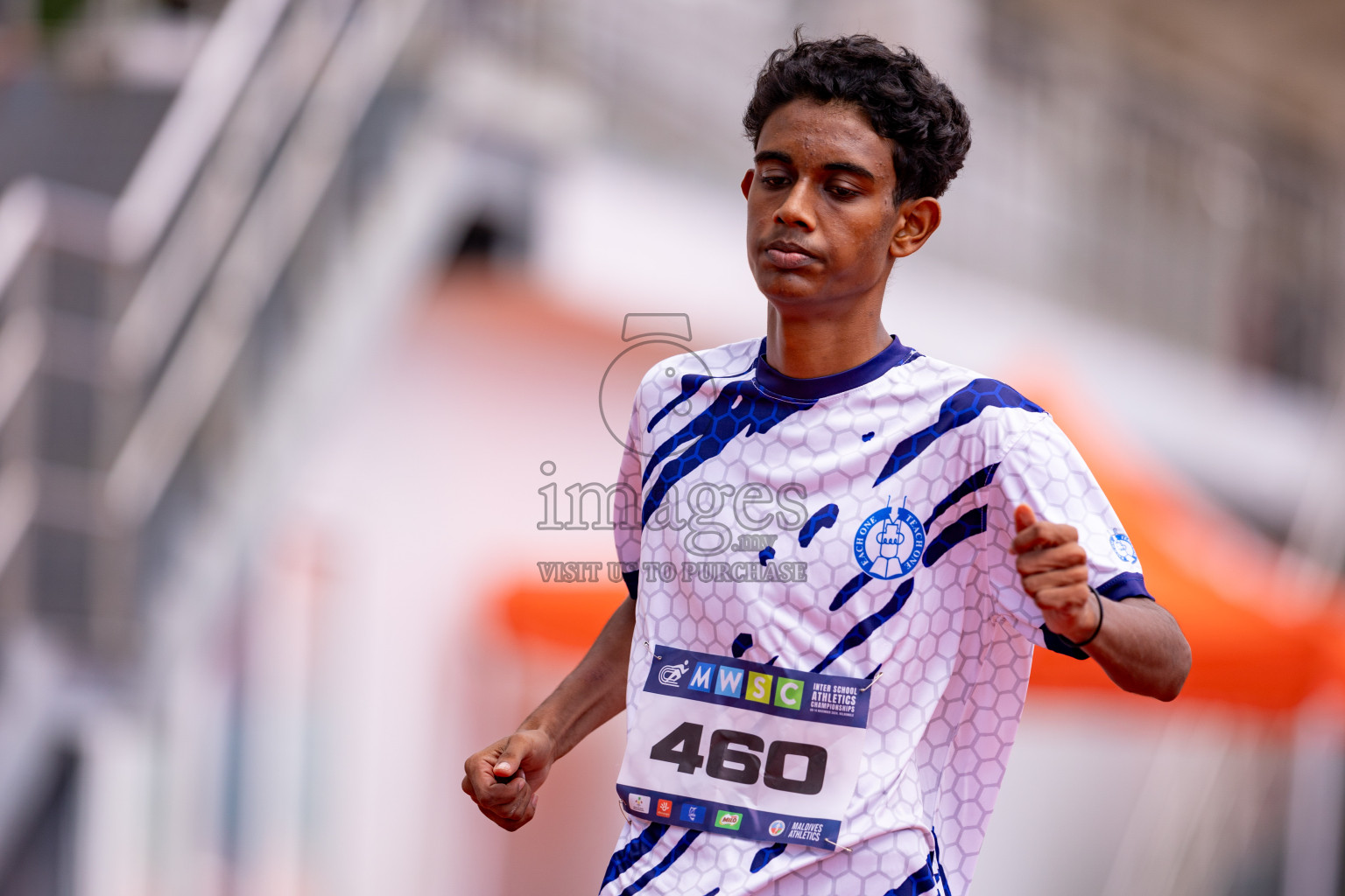 Day 3 of MWSC Interschool Athletics Championships 2024 held in Hulhumale Running Track, Hulhumale, Maldives on Monday, 11th November 2024. 
Photos by: Hassan Simah / Images.mv