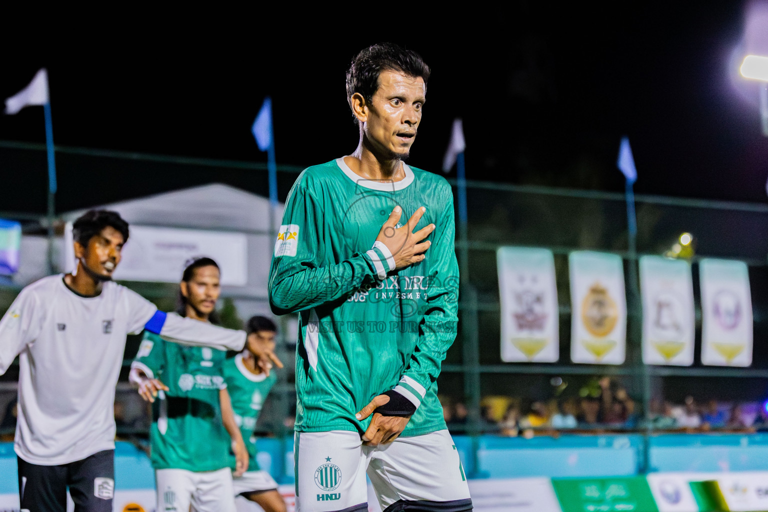Dee Cee Jay SC vs Comienzo FC in Day 2 of Laamehi Dhiggaru Ekuveri Futsal Challenge 2025 was held on Friday, 25th July 2025, at Dhiggaru Futsal Ground, Dhiggaru, Maldives Photos: Areef Adam / images.mv