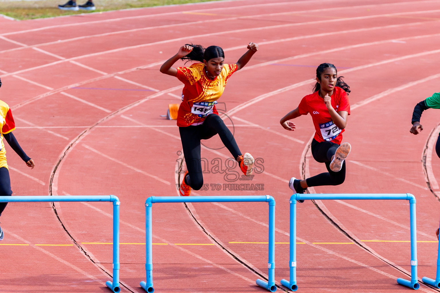 Day 5 of MWSC Interschool Athletics Championships 2024 held in Hulhumale Running Track, Hulhumale, Maldives on Wednesday, 13th November 2024. Photos by: Nausham Waheed / Images.mv